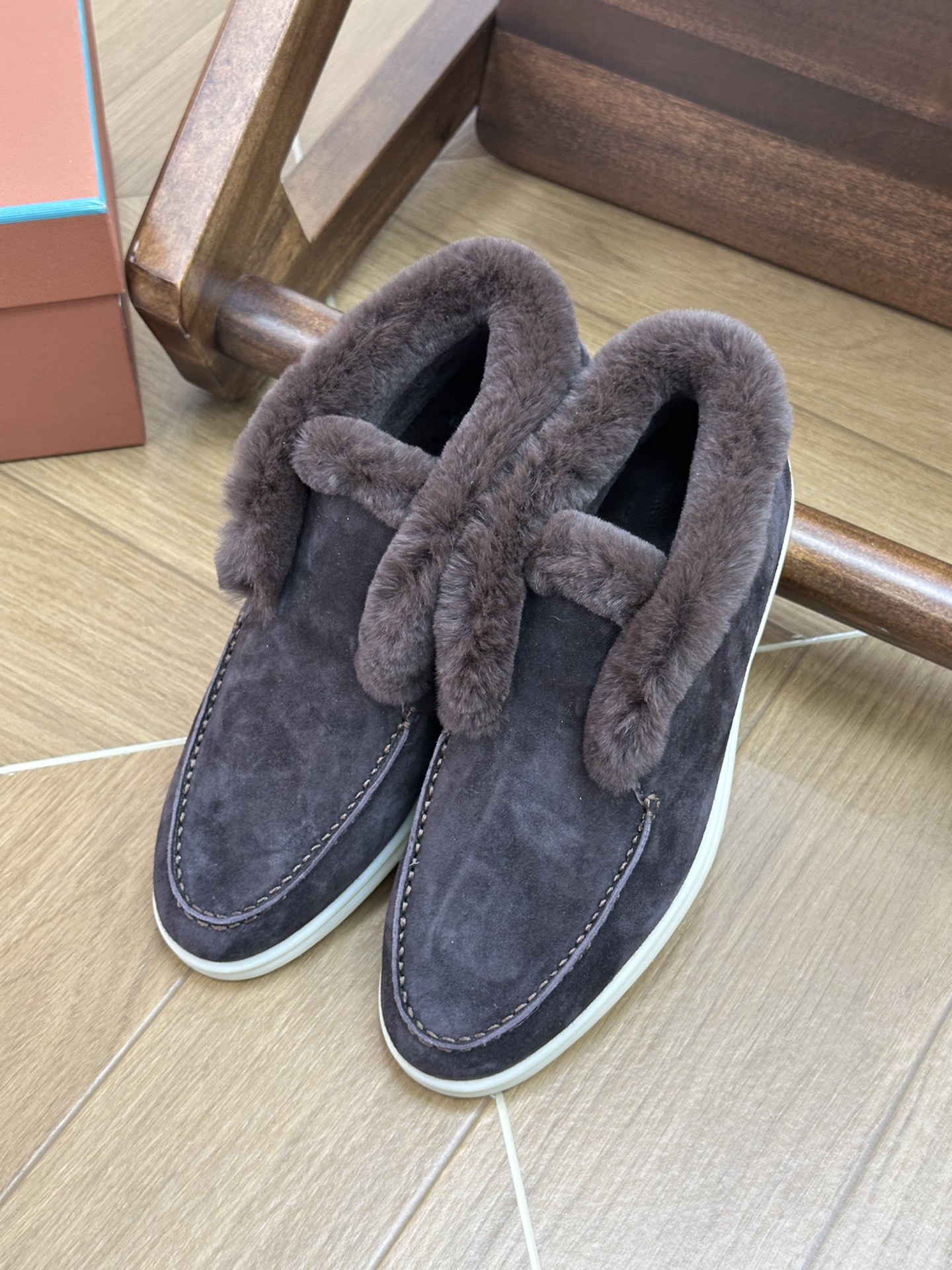 NO:679787,brown, loafers, fur shoes, loafers19860909咖啡色,乐福鞋毛毛鞋,loafers,Women's Shoes