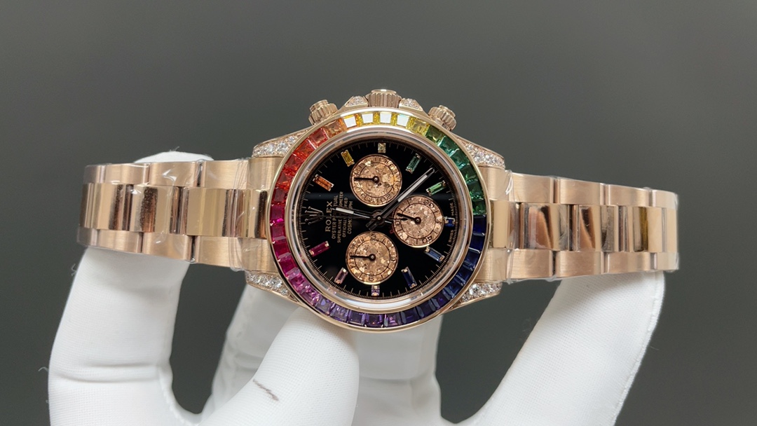 Rolex 今日推荐 迪通拿 彩虹迪 带NFC芯片感应保卡 四码合一 40mm 7750丹东机