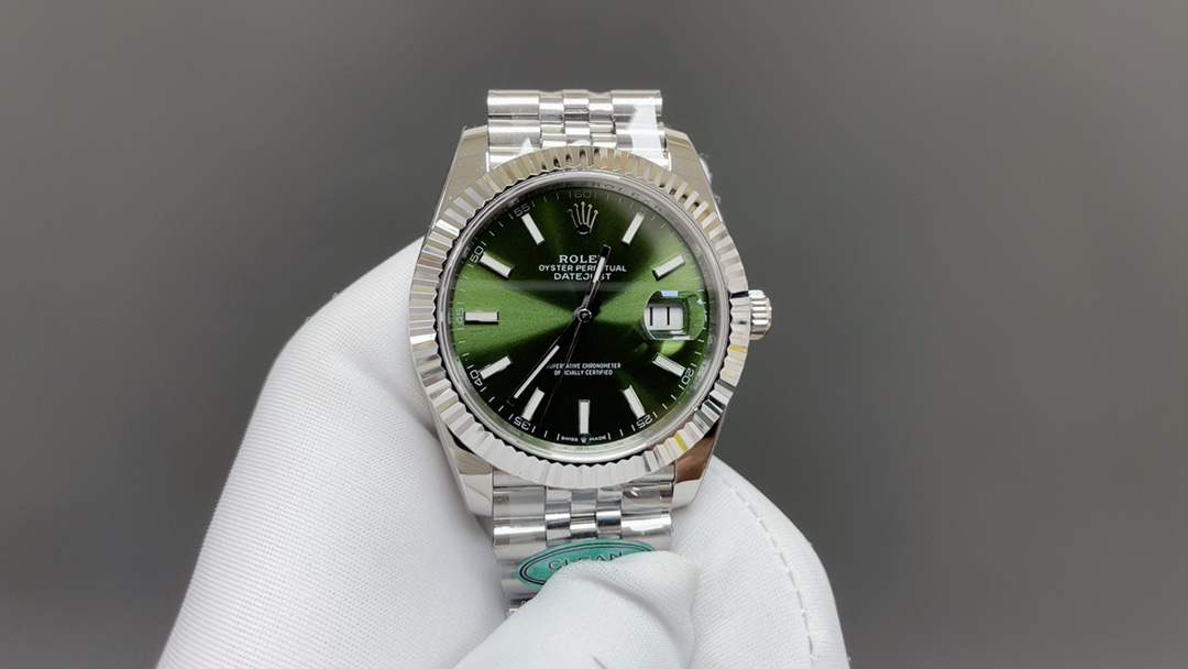 NO:384821,Recommended Rolex Log White Shell Green 41mm Machine Top Quality Shipping Real Shot, Rolex19860909今日推荐劳力士 日志 白壳绿41mm 机 顶级品质 出货实拍,,rolex,Watch