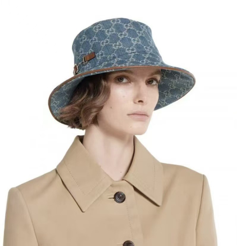 

GUCCI古奇 2025专柜新款提花款渔夫帽🧢很潮！休闲运动款，经典制作，超级好搭衣服！显脸小