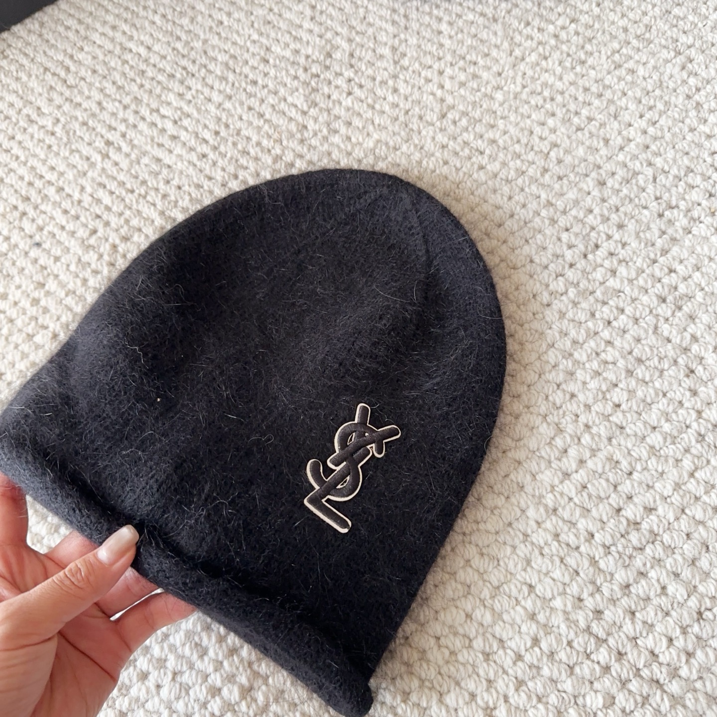 ysl 圣罗兰 2025秋冬新款毛线帽，男女款针织帽，