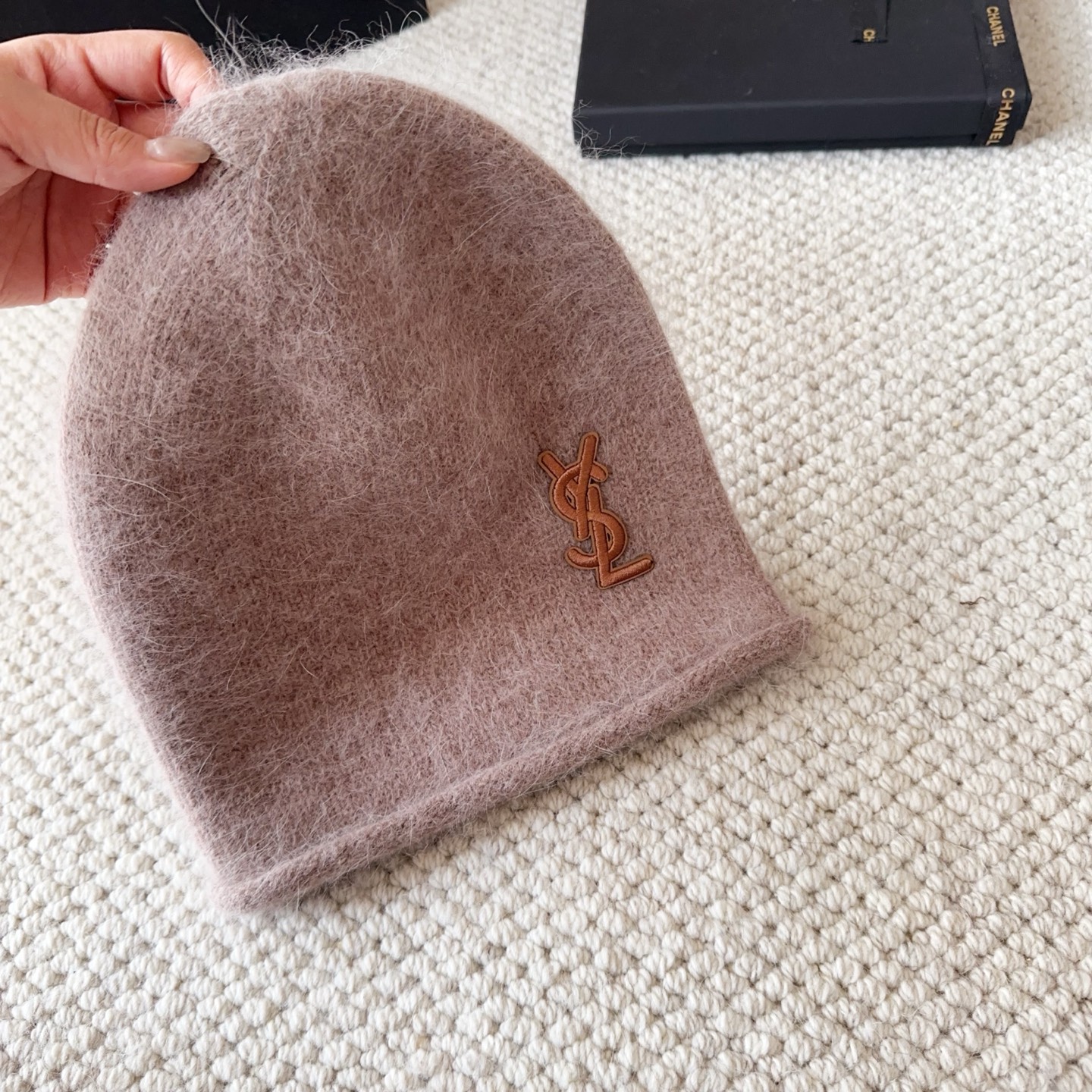 ysl 圣罗兰 2025秋冬新款毛线帽，男女款针织帽，