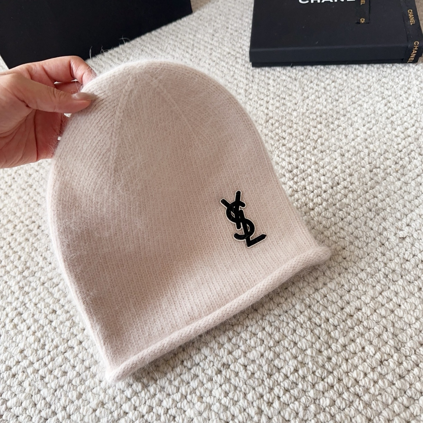 ysl 圣罗兰 2025秋冬新款毛线帽，男女款针织帽，