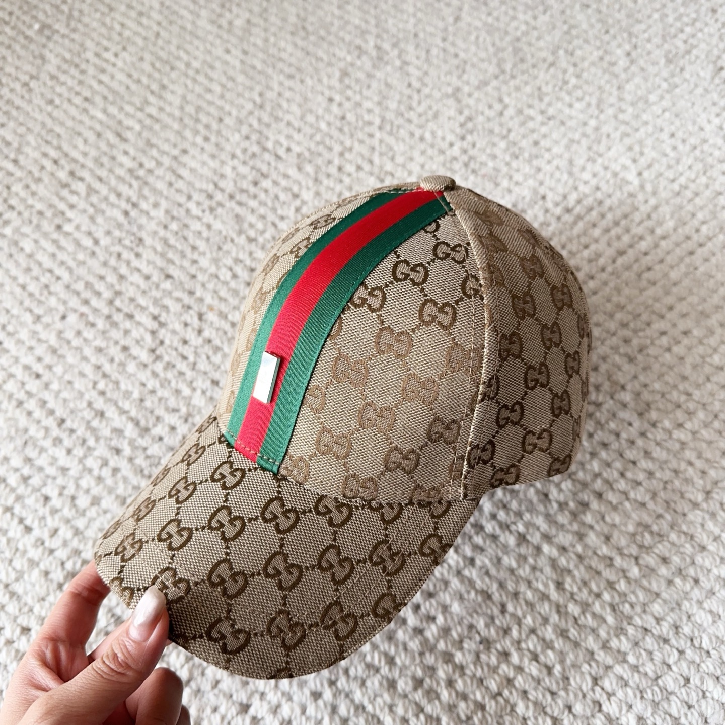👒古奇GUCCI 👒专柜新款棒球帽，简单大方 男女通用遮阳帽