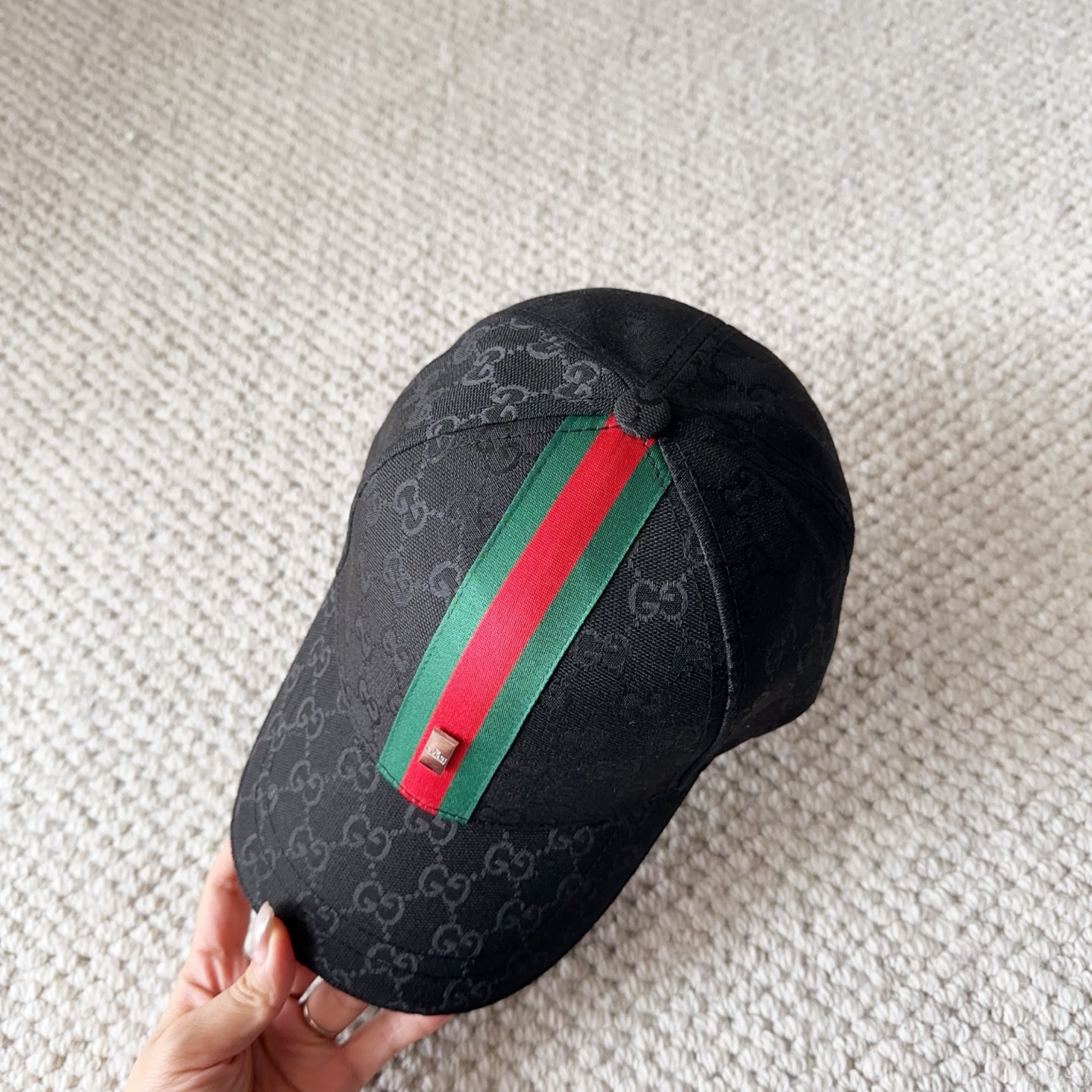 👒古奇GUCCI 👒专柜新款棒球帽，简单大方 男女通用遮阳帽