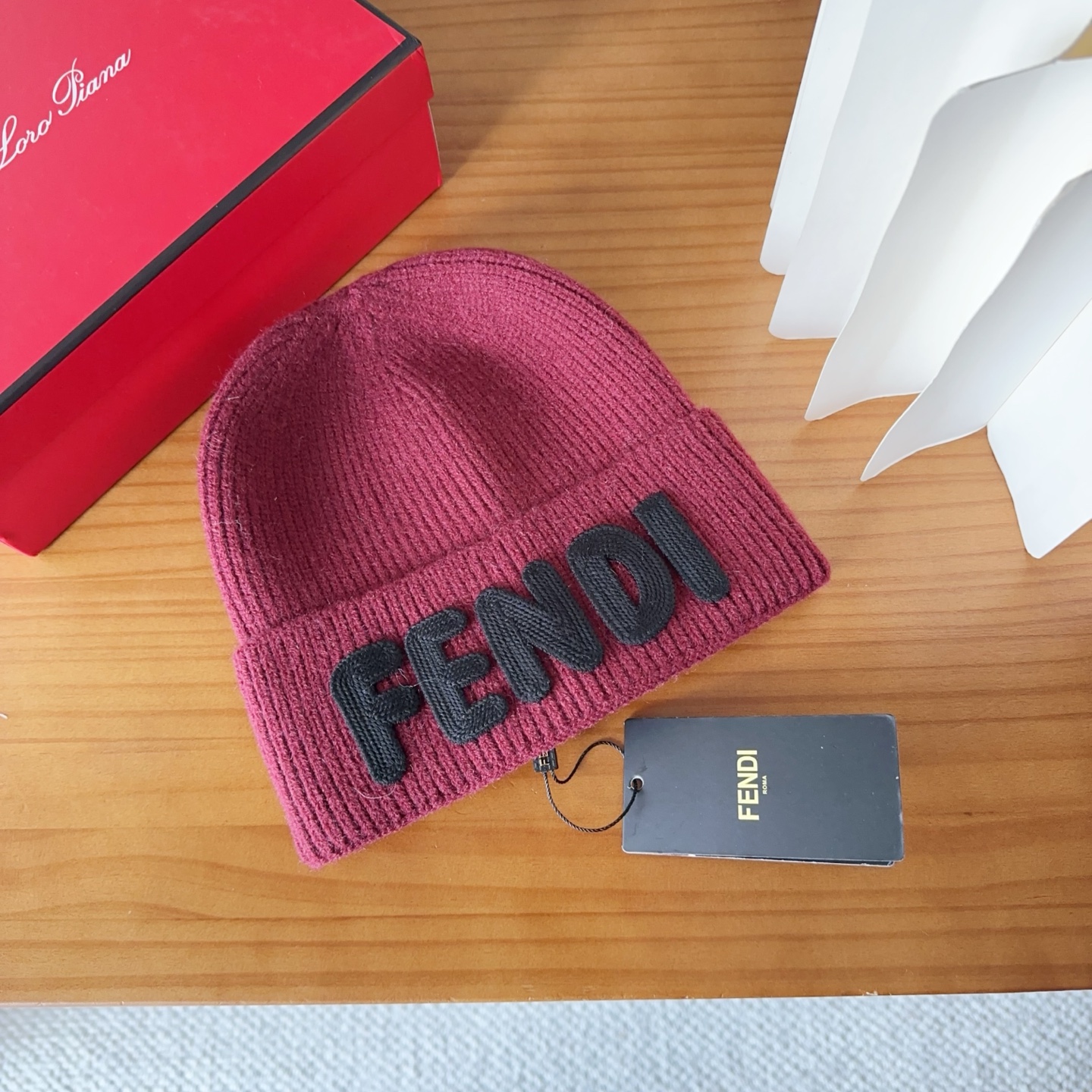 Fendi Double F Wool Beanie Hat - Stylish & Warm Winter Headwear 2 i1760548225135 4232 0 0