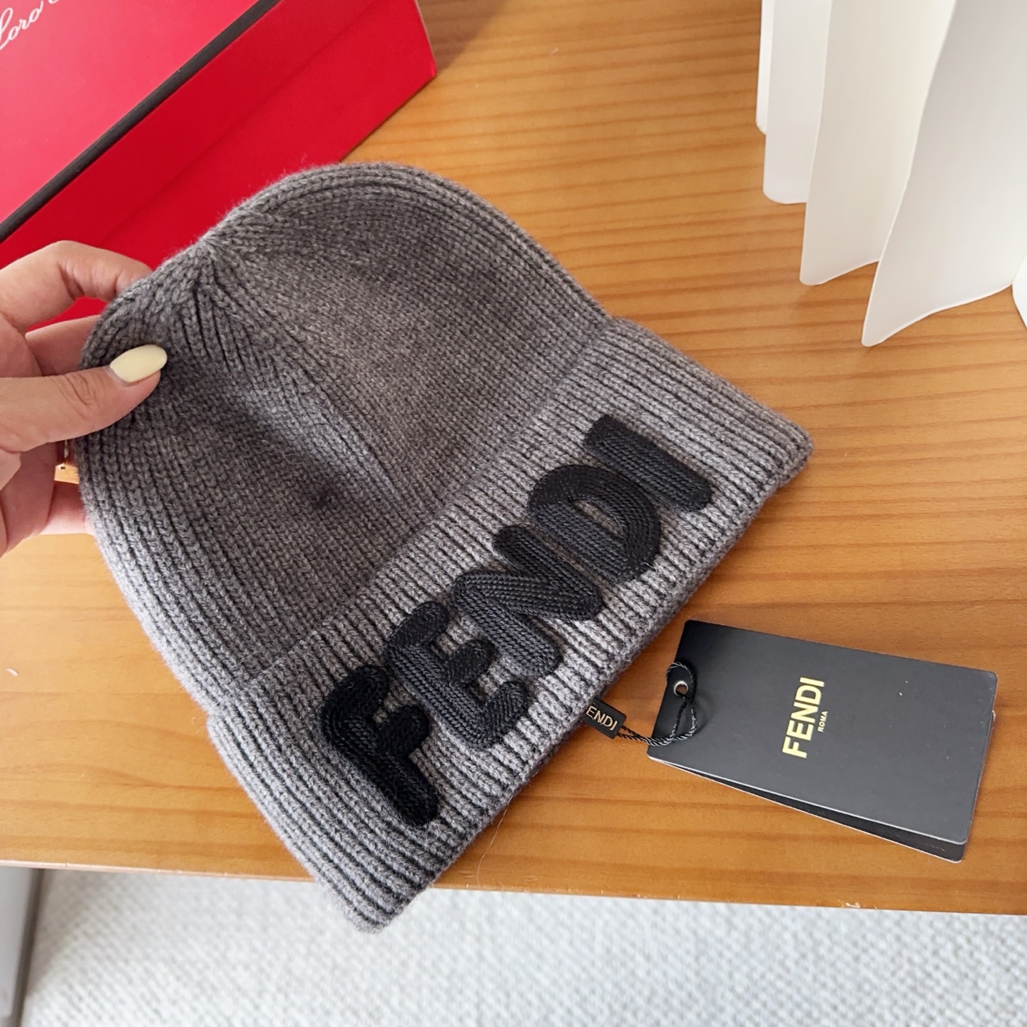 Fendi FF Logo Wool Beanie Hat - Unisex Street Style 5 i1760548238393 1663 0 3