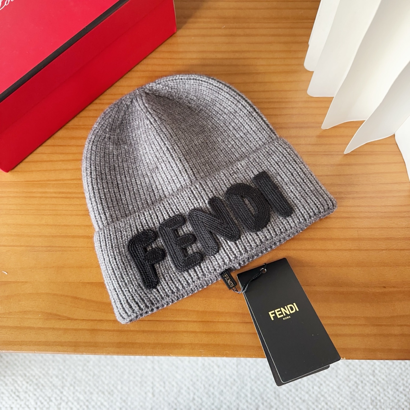 Fendi FF Logo Wool Beanie Hat - Unisex Street Style 2 i1760548239829 366 0 0