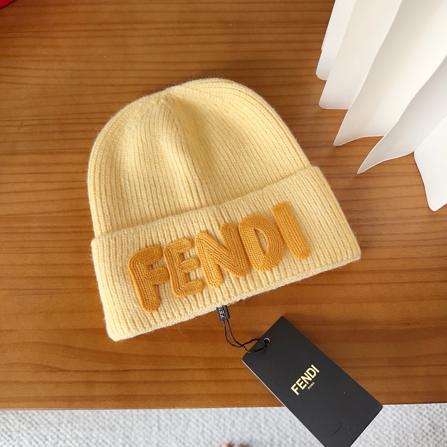 Fendi Double F Wool Beanie - Stylish & Warm Knit Hat for Men & Women 2 i1760548302415 1630 0 0