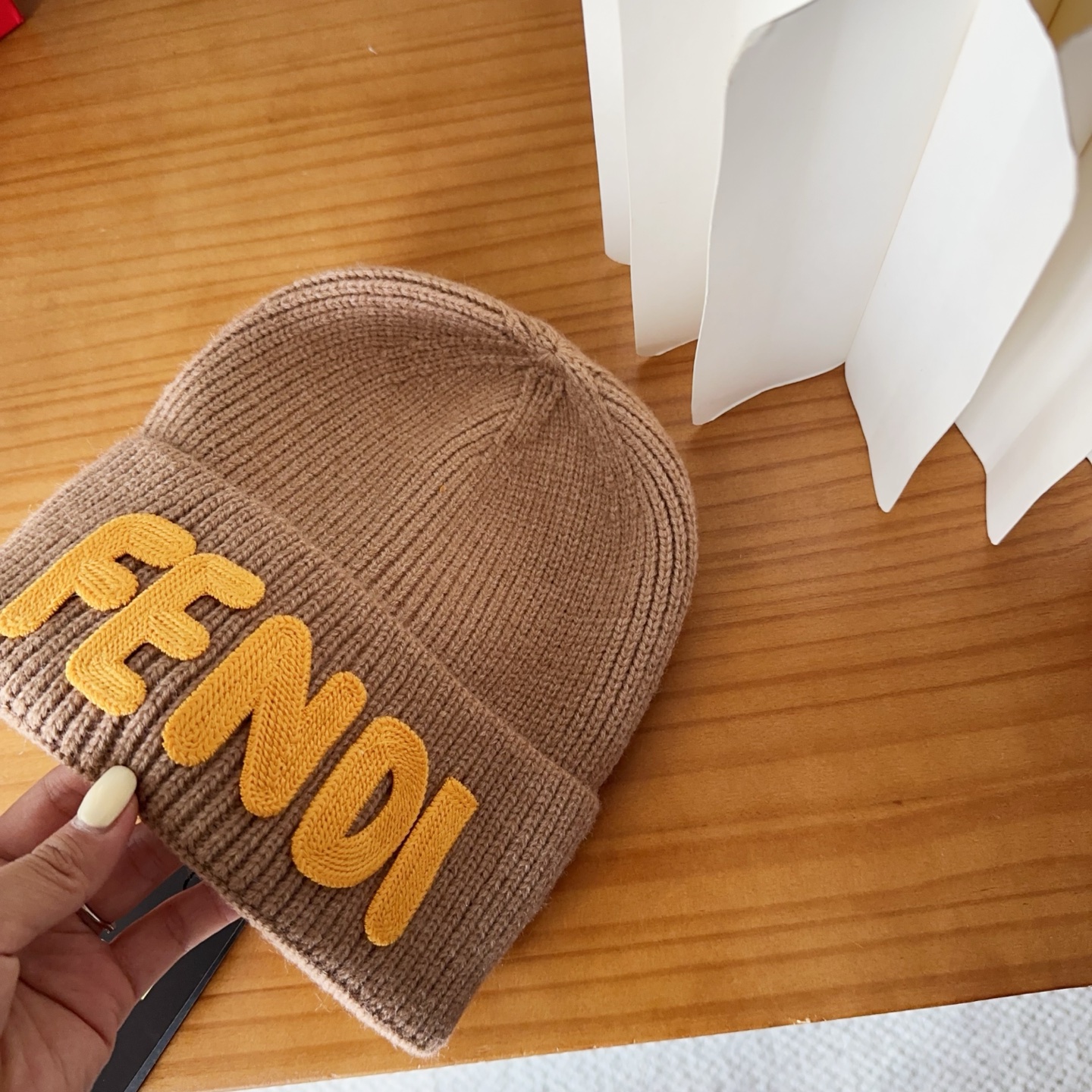 Fendi Double F Wool Beanie Hat - Stylish Knit Cap for Men and Women 4 i1760548387310 7816 0 2