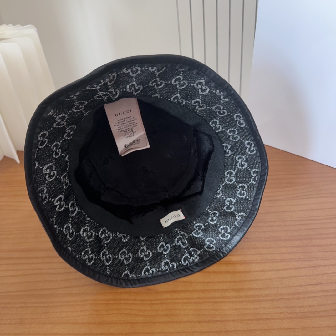GUCCI古奇 2025新款专柜同步渔夫帽，爆款出货，超级好搭，新款上架
