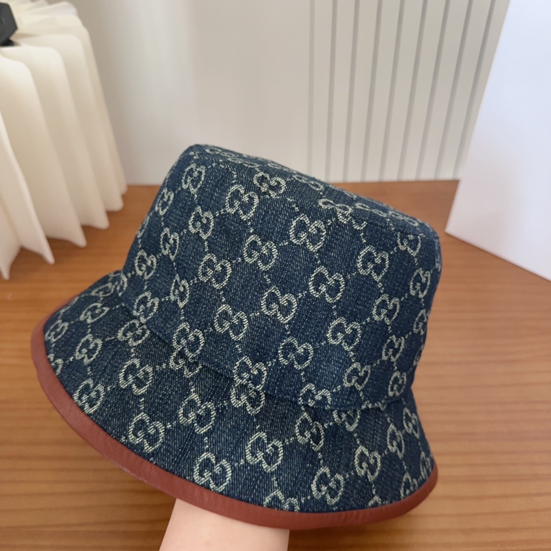 GUCCI古奇 2025新款专柜同步渔夫帽，爆款出货，超级好搭，新款上架