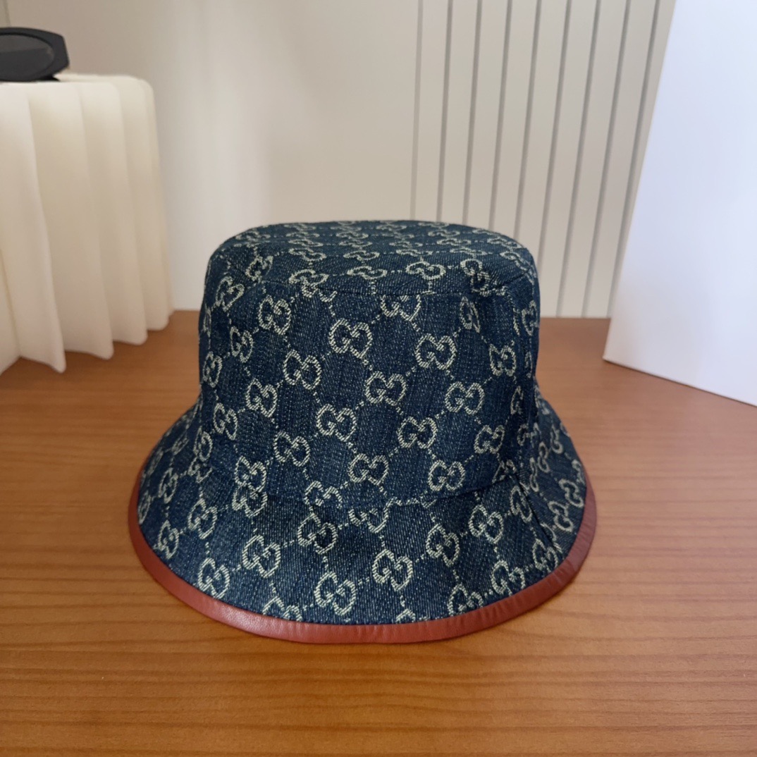 GUCCI古奇 2025新款专柜同步渔夫帽，爆款出货，超级好搭，新款上架