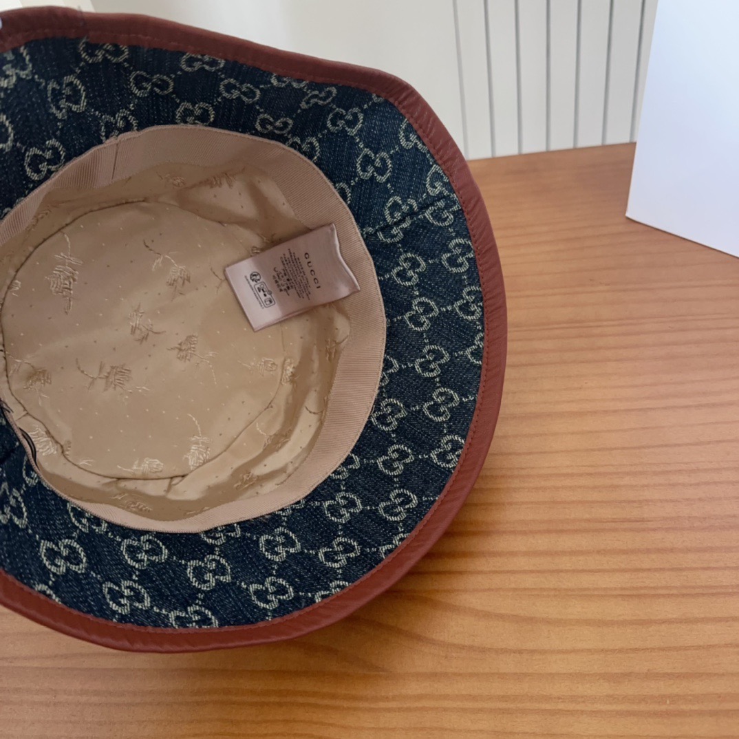 GUCCI古奇 2025新款专柜同步渔夫帽，爆款出货，超级好搭，新款上架