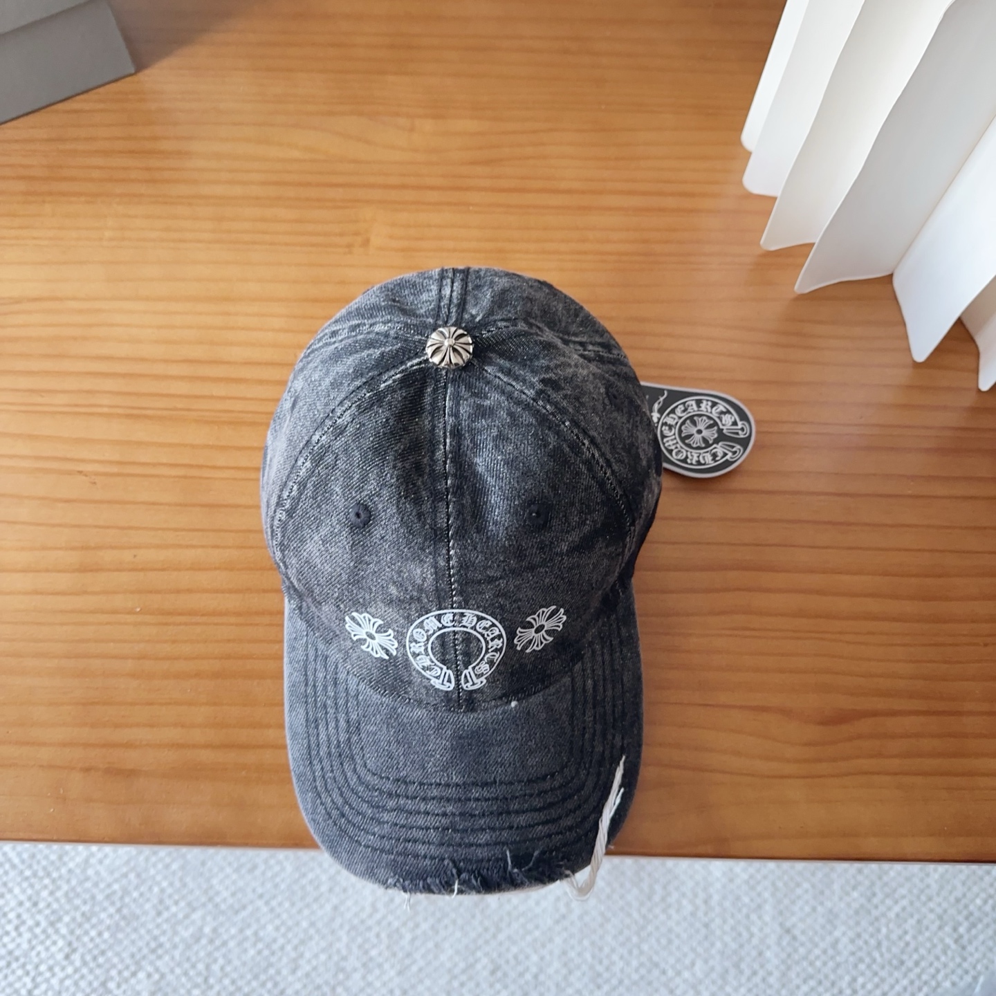Chrome Hearts 克罗心💓早春韩版时尚复古做旧破洞帽子磨损设计百搭棒球帽鸭舌帽