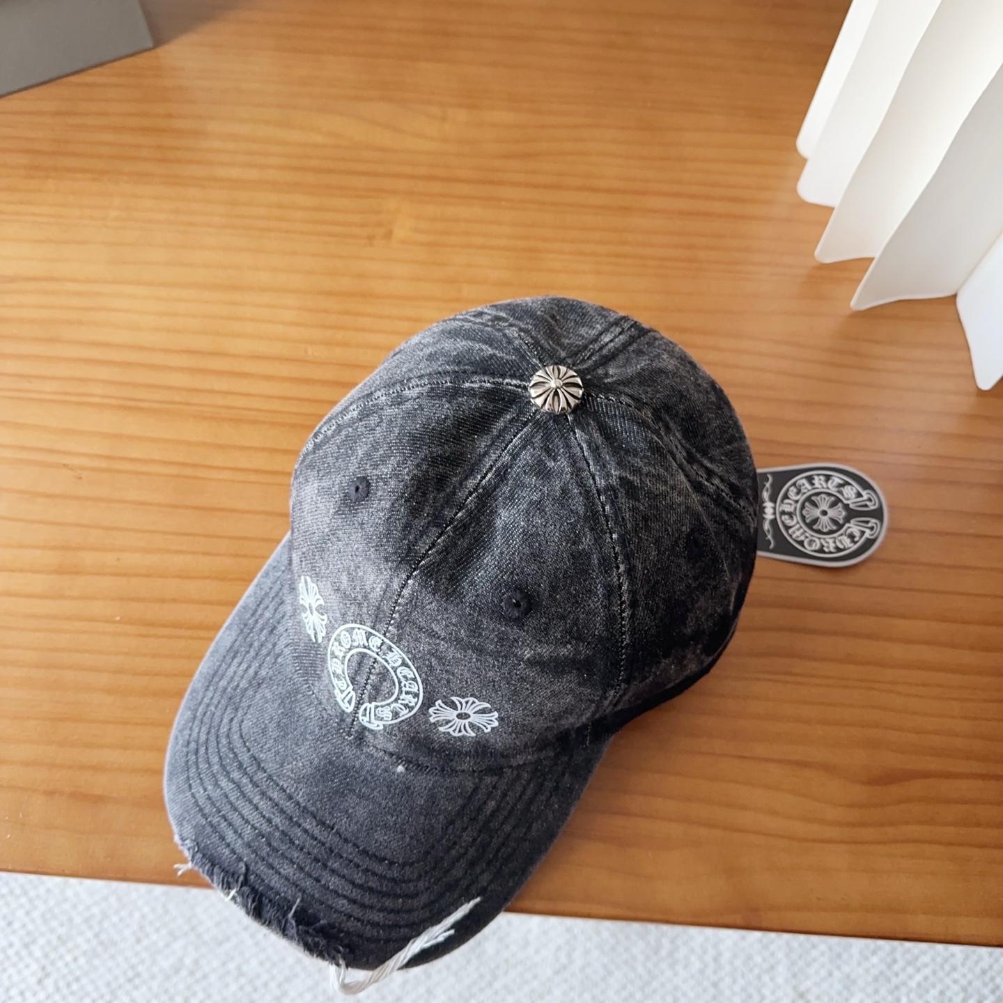 Chrome Hearts 克罗心💓早春韩版时尚复古做旧破洞帽子磨损设计百搭棒球帽鸭舌帽
