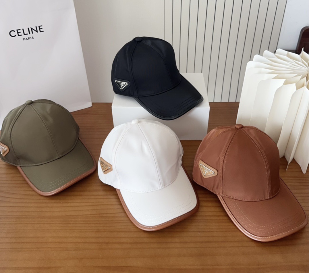 普拉达刺绣字母棒球帽设计感超强，让人耳目一新头型非常好，可以修饰各种头型，实力百搭款