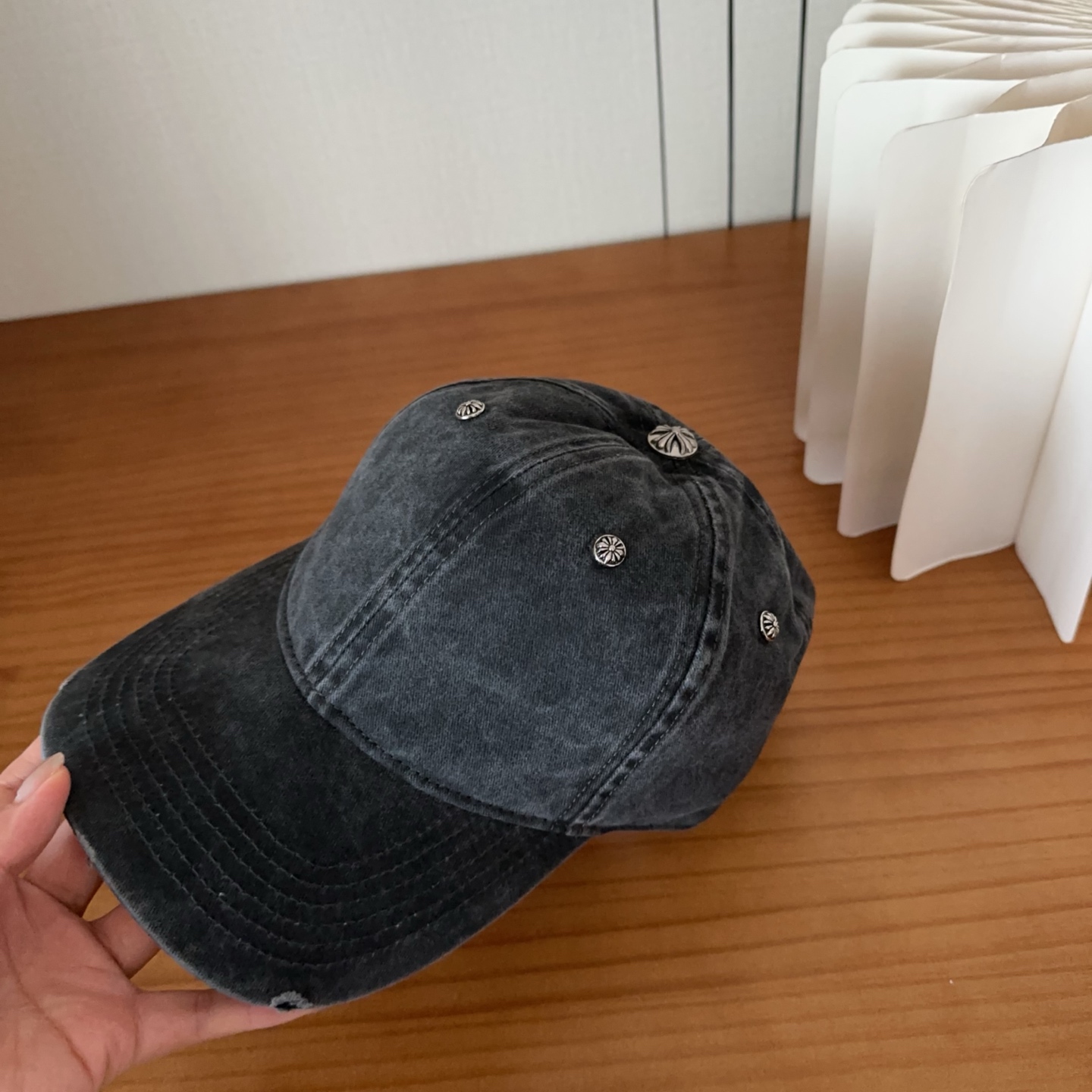 Chrome Hearts 克罗心💓早春韩版时尚复古做旧帽子磨损设计百搭棒球帽鸭舌帽