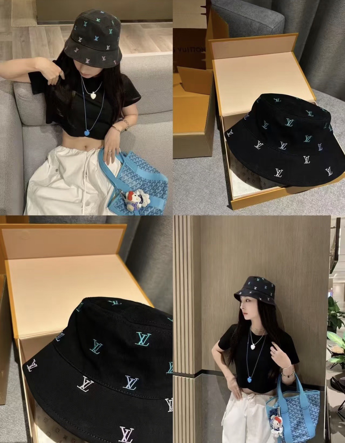 LV路易威登渔夫帽 轻盈透气。完美版型，独家实物拍摄，男女适用