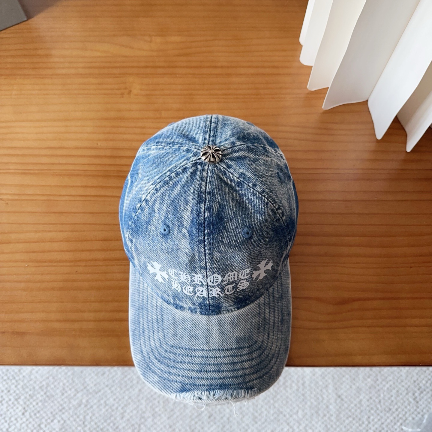 Chrome Hearts 克罗心💓早春韩版时尚复古做旧破洞帽子磨损设计百搭棒球帽鸭舌帽