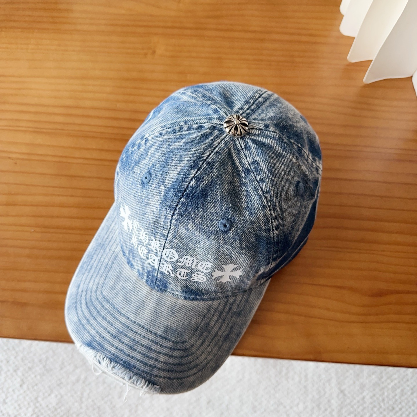 Chrome Hearts 克罗心💓早春韩版时尚复古做旧破洞帽子磨损设计百搭棒球帽鸭舌帽