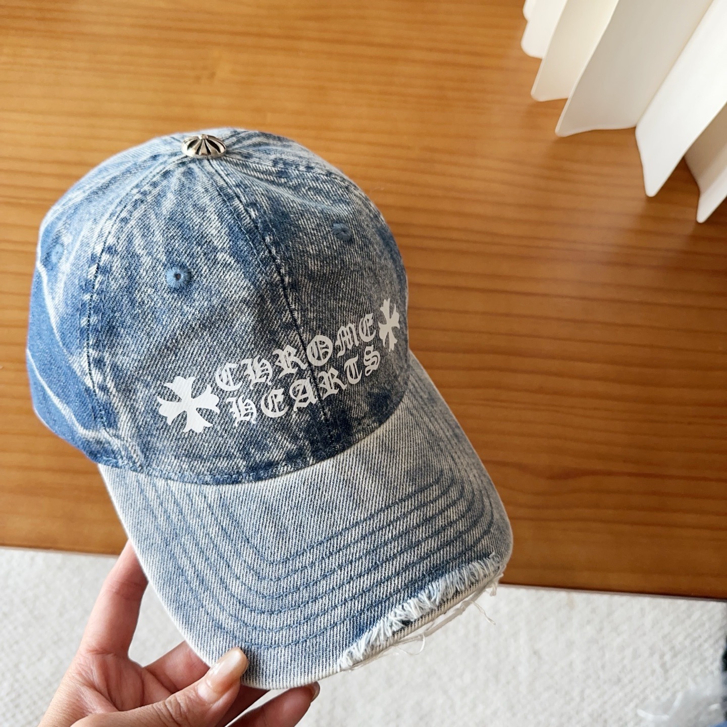 Chrome Hearts 克罗心💓早春韩版时尚复古做旧破洞帽子磨损设计百搭棒球帽鸭舌帽