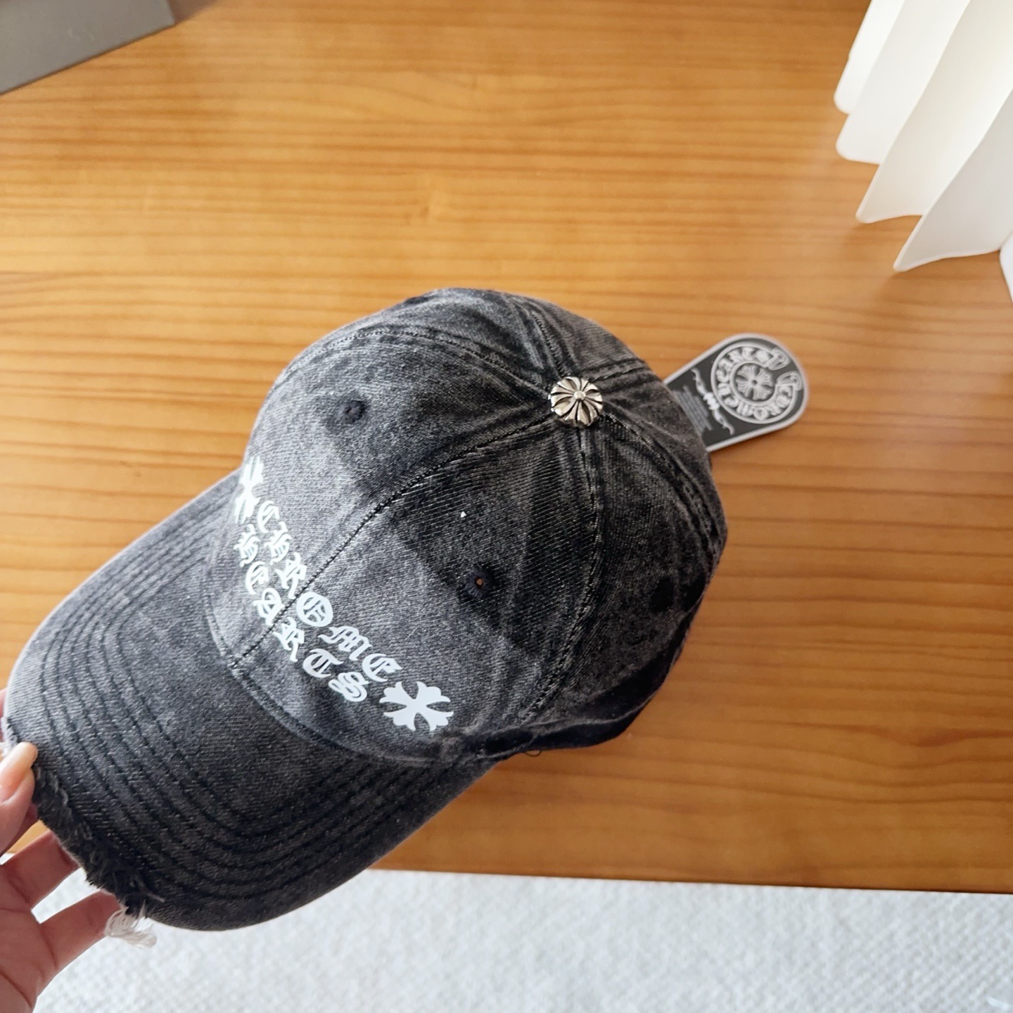 Chrome Hearts 克罗心💓早春韩版时尚复古做旧破洞帽子磨损设计百搭棒球帽鸭舌帽