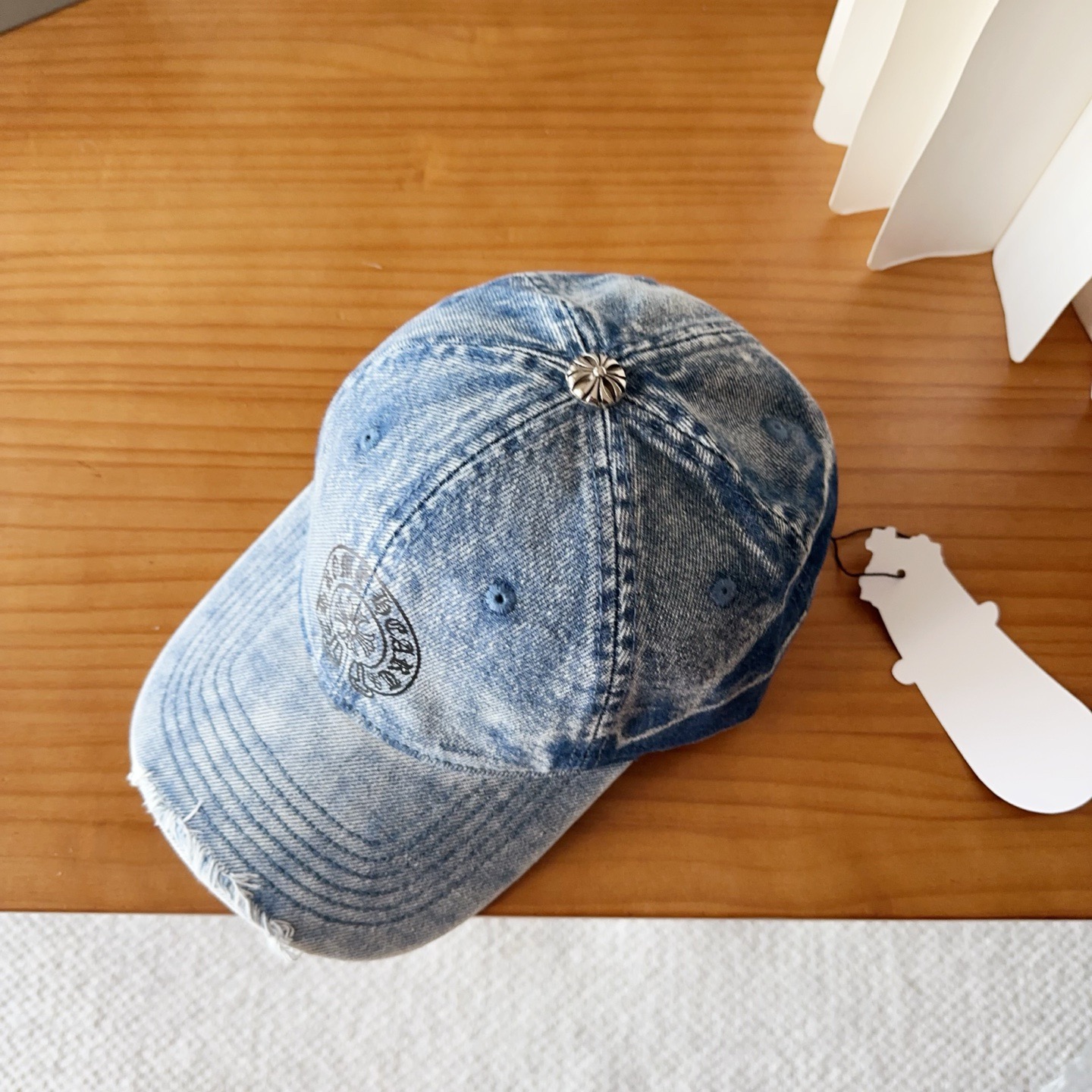 Chrome Hearts 克罗心💓早春韩版时尚复古做旧破洞帽子磨损设计百搭棒球帽鸭舌帽