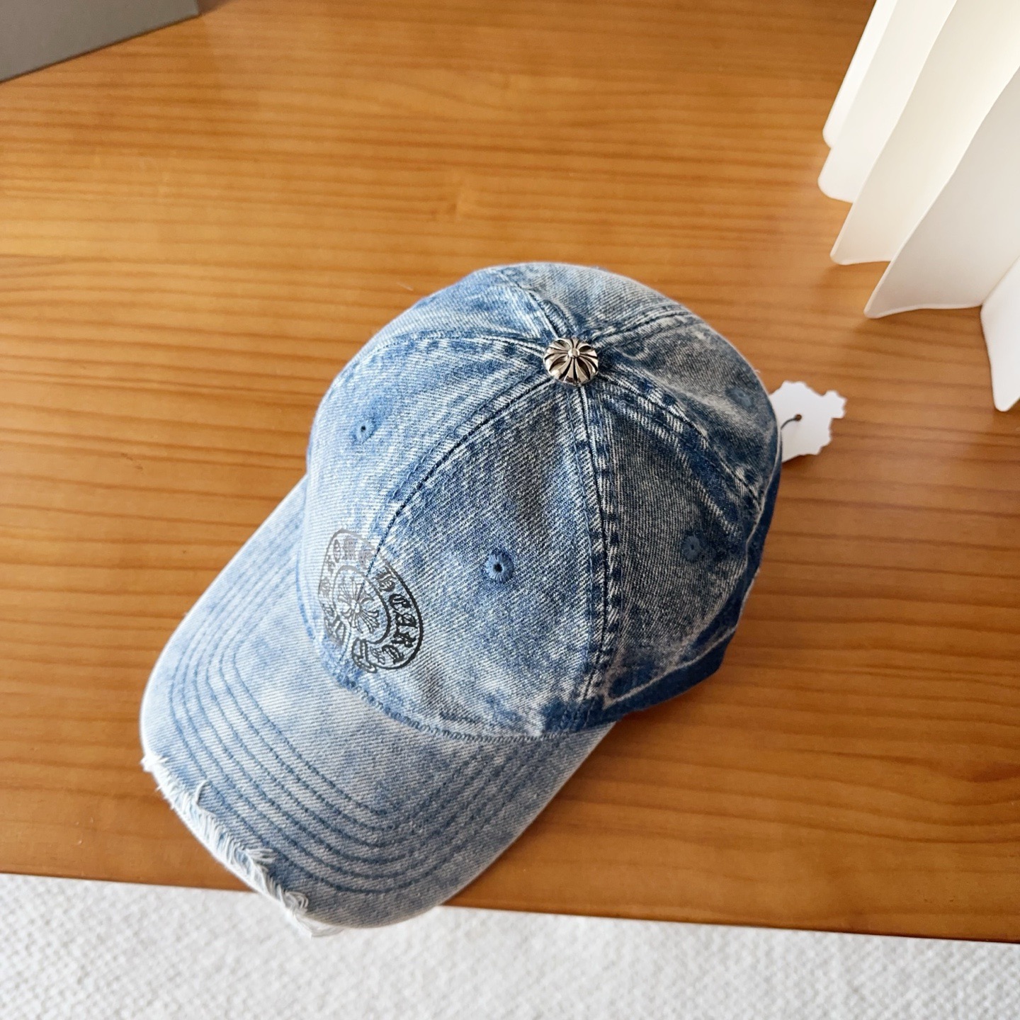 Chrome Hearts 克罗心💓早春韩版时尚复古做旧破洞帽子磨损设计百搭棒球帽鸭舌帽