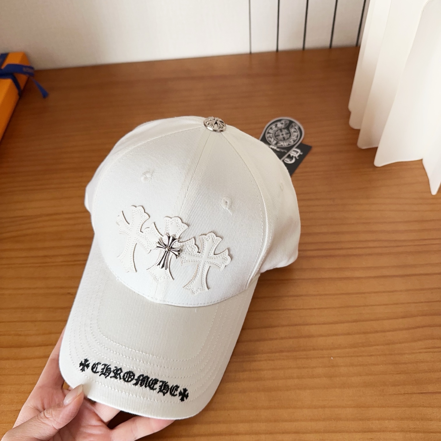 Chrome Hearts 克罗心💓早春韩版时尚复古做旧破洞帽子磨损设计百搭棒球帽鸭舌帽