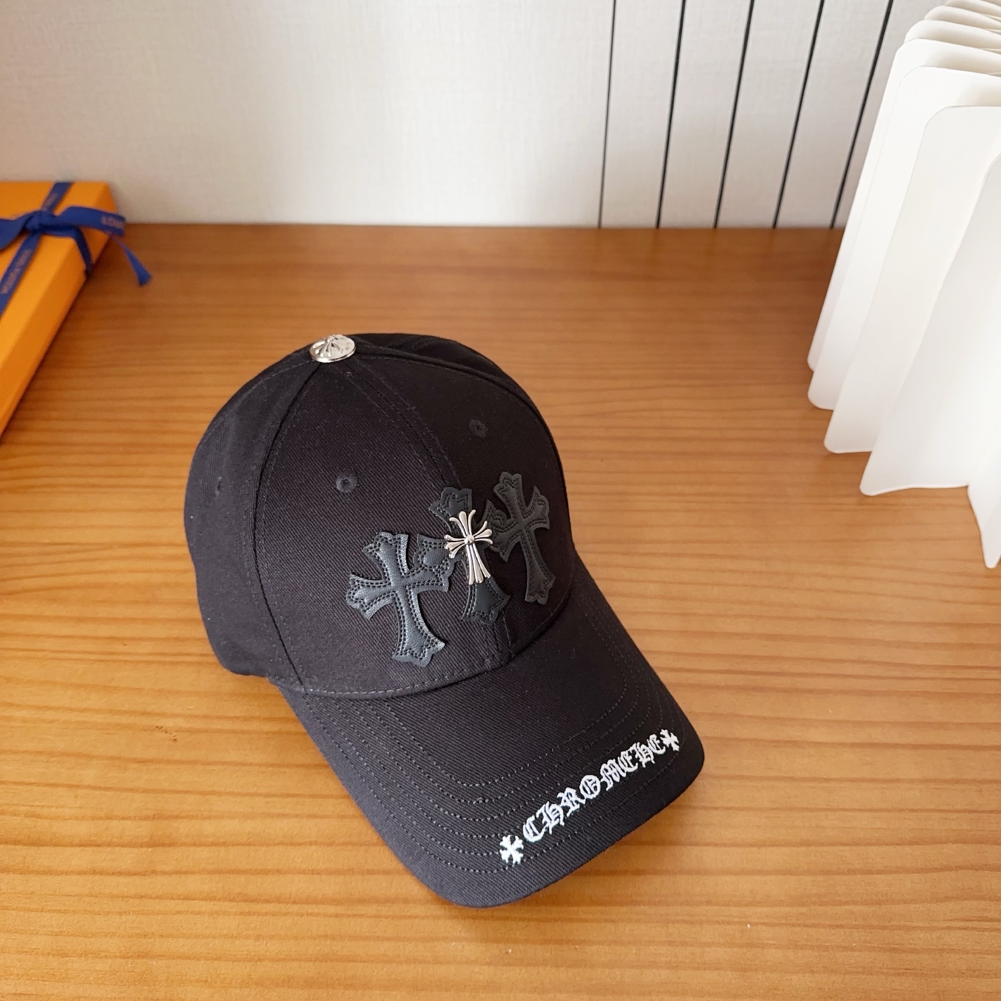 Chrome Hearts 克罗心💓早春韩版时尚复古做旧破洞帽子磨损设计百搭棒球帽鸭舌帽