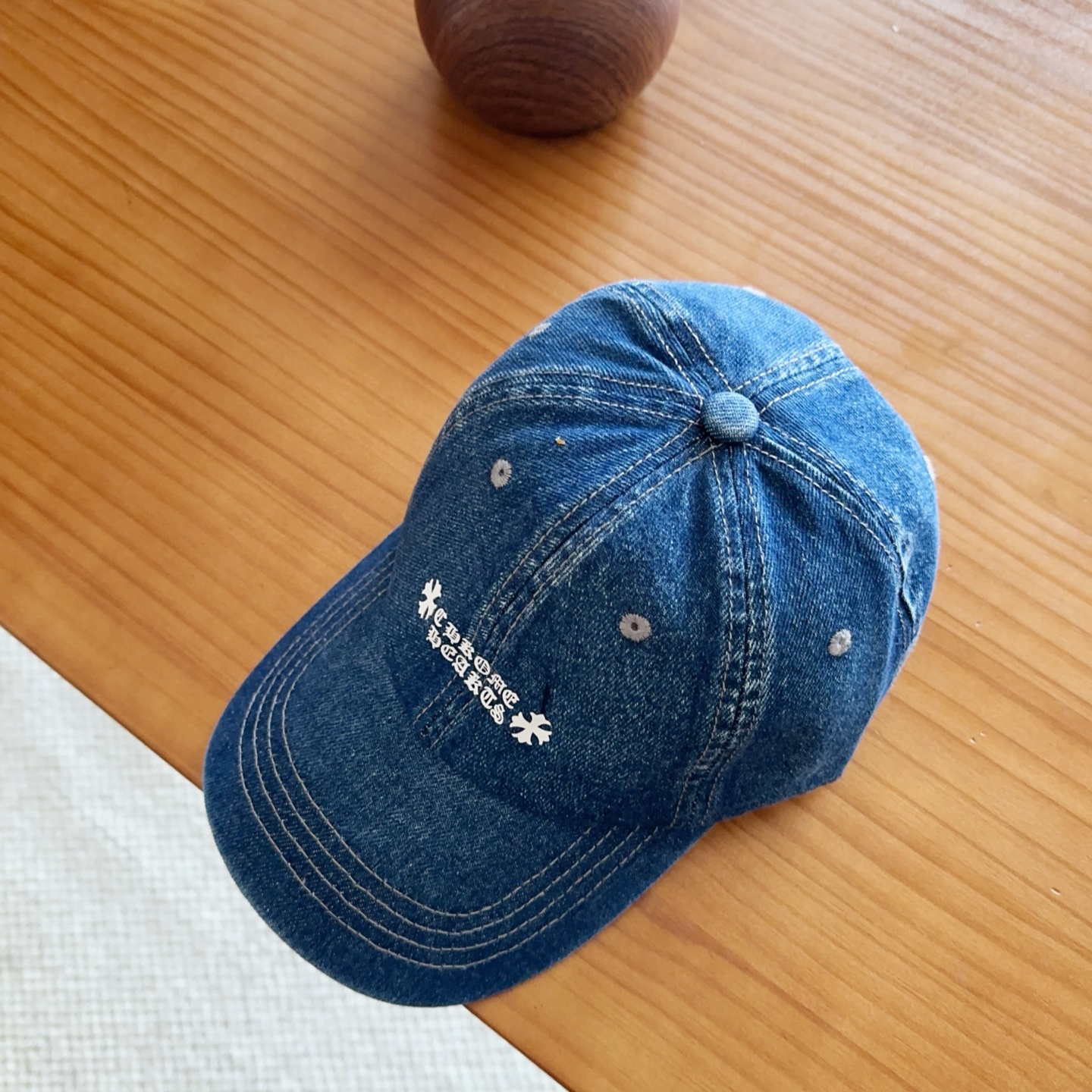 Chrome Hearts 克罗心💓早春韩版时尚复古拼色牛仔棒球帽🧢鸭舌帽