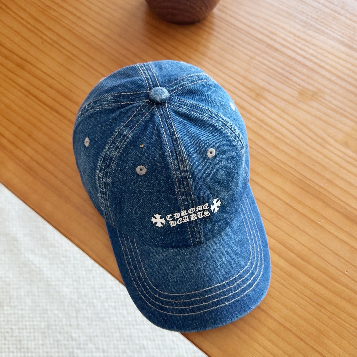 Chrome Hearts 克罗心💓早春韩版时尚复古拼色牛仔棒球帽🧢鸭舌帽