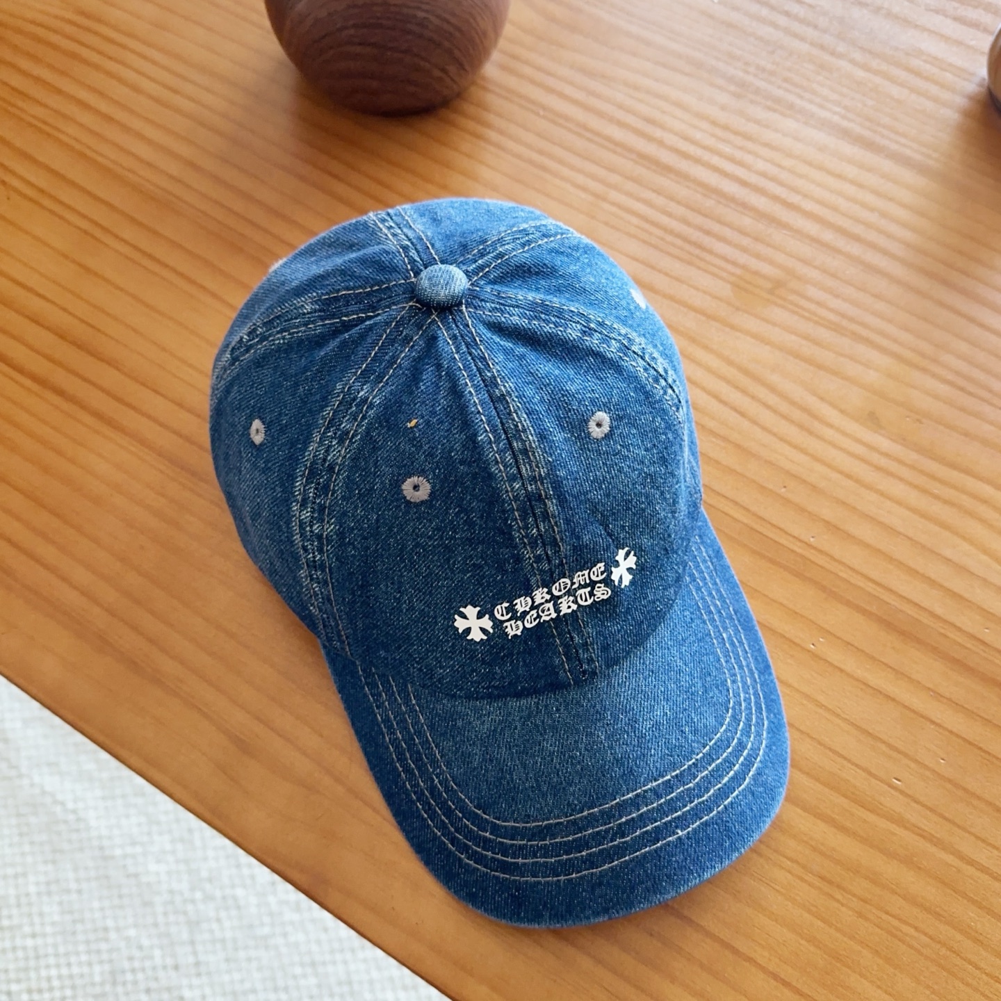 Chrome Hearts 克罗心💓早春韩版时尚复古拼色牛仔棒球帽🧢鸭舌帽