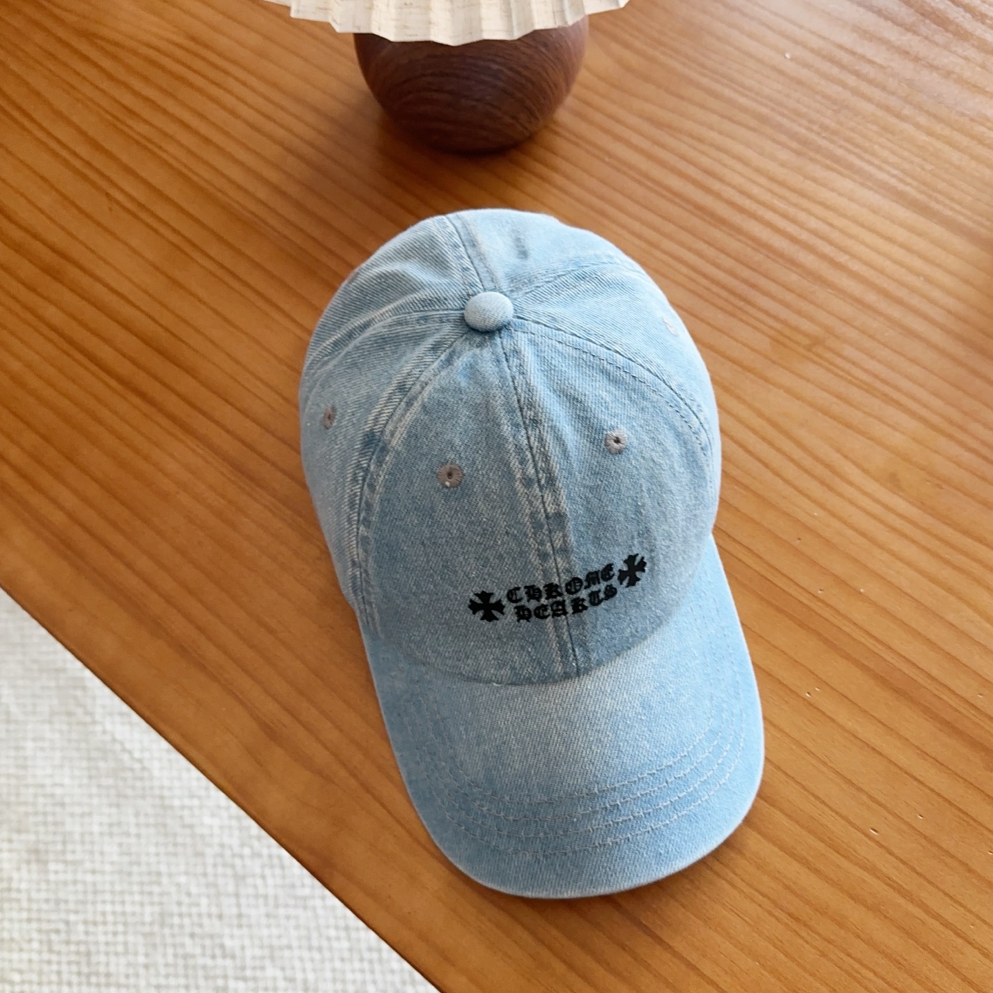Chrome Hearts 克罗心💓早春韩版时尚复古拼色牛仔棒球帽🧢鸭舌帽