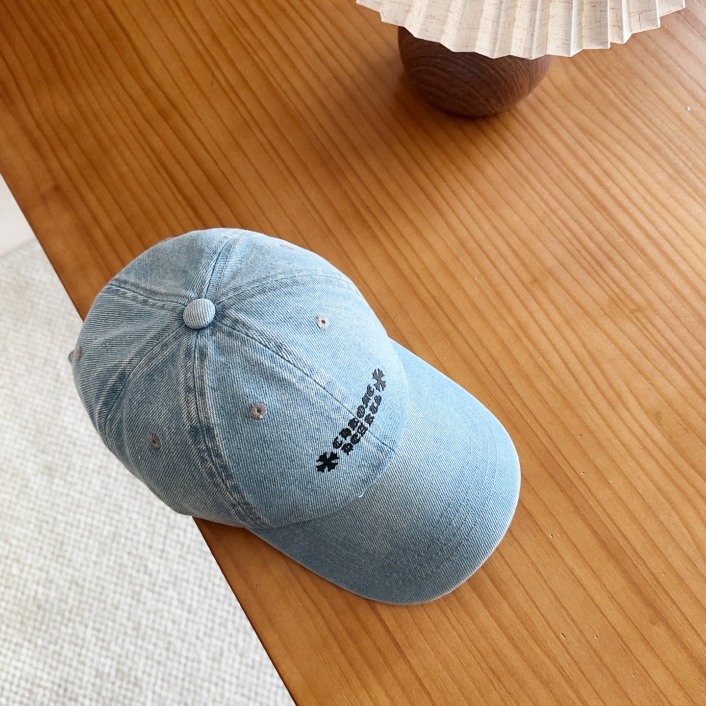 Chrome Hearts 克罗心💓早春韩版时尚复古拼色牛仔棒球帽🧢鸭舌帽