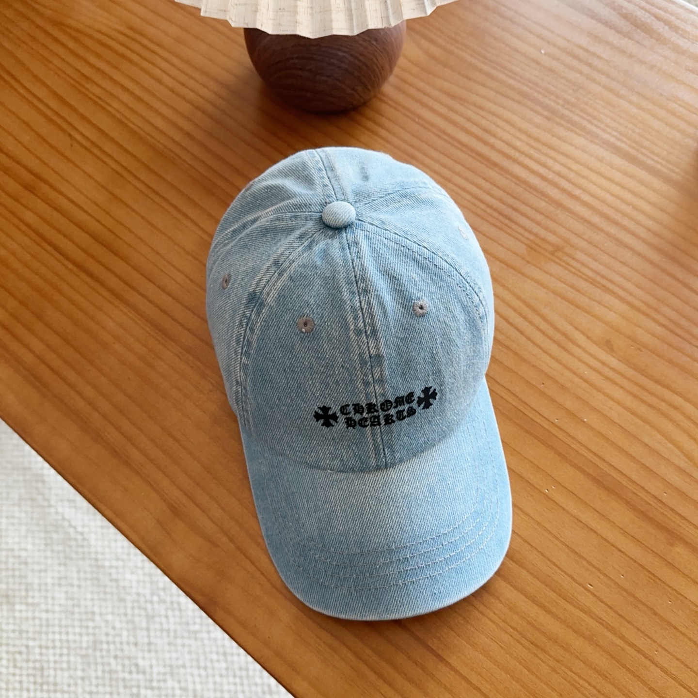 Chrome Hearts 克罗心💓早春韩版时尚复古拼色牛仔棒球帽🧢鸭舌帽