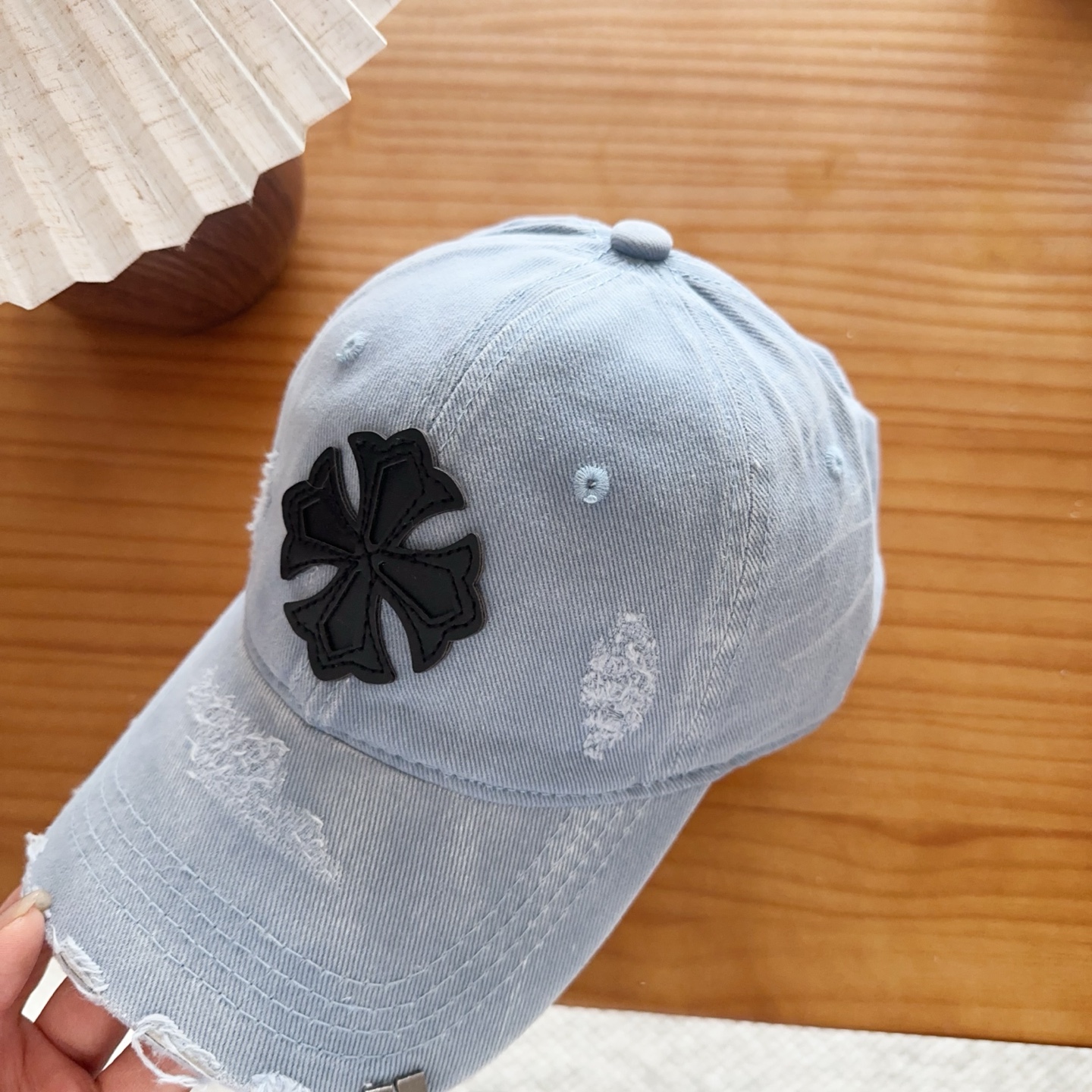 Chrome Hearts 克罗心💓早春韩版时尚复古拼色牛仔棒球帽🧢鸭舌帽