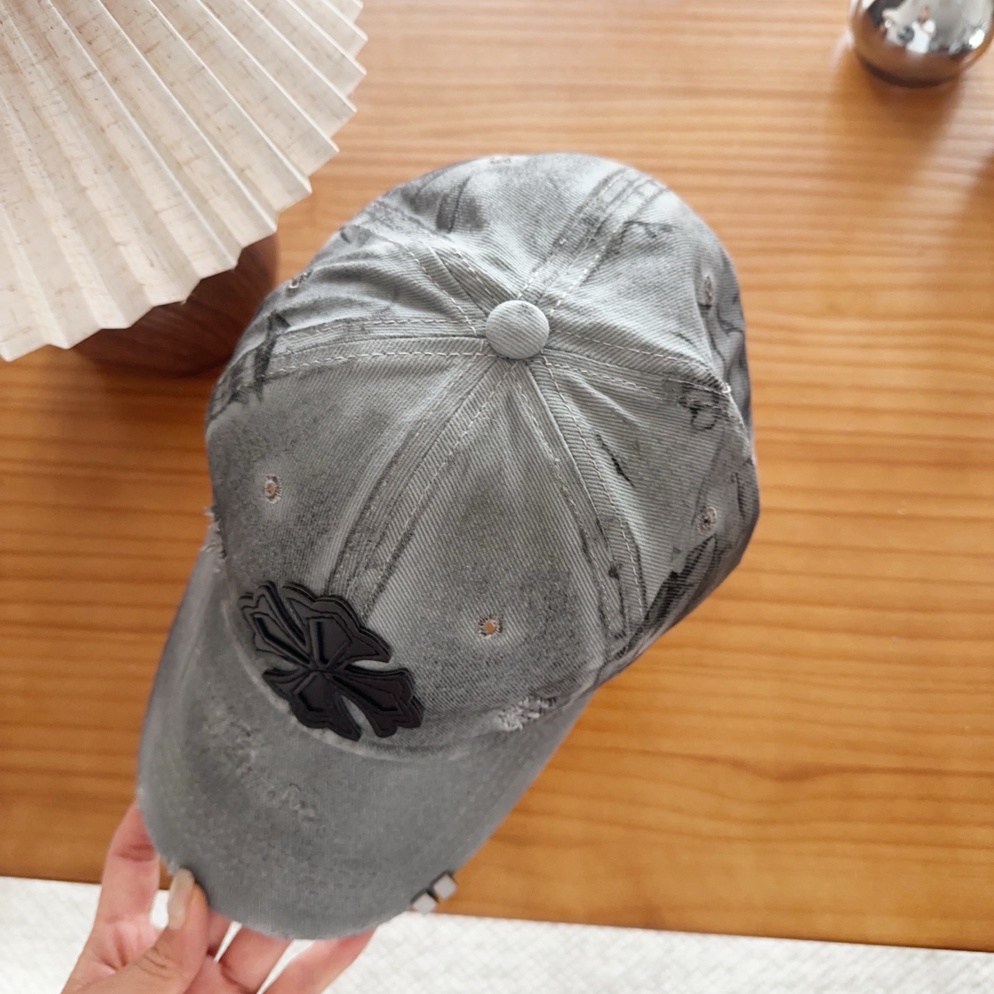 Chrome Hearts 克罗心💓早春韩版时尚复古拼色牛仔棒球帽🧢鸭舌帽
