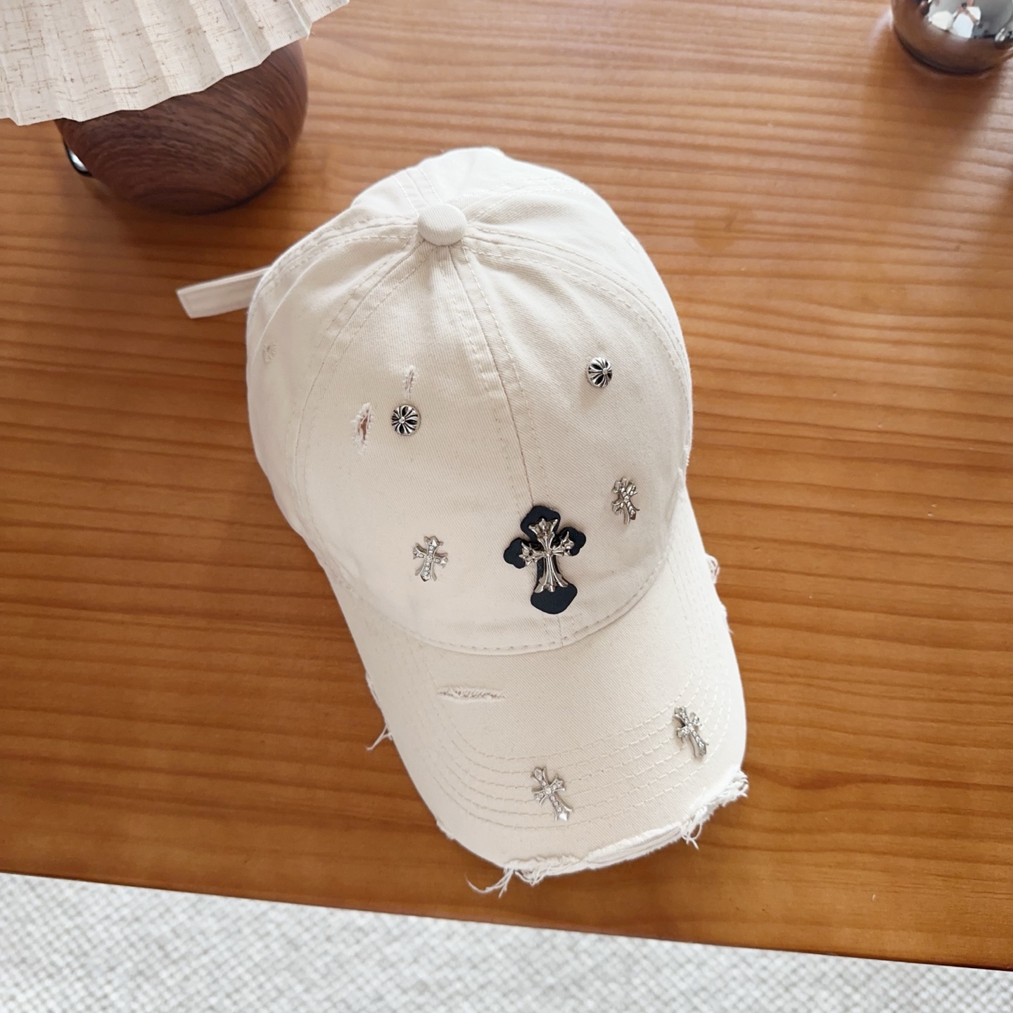 Chrome Hearts 克罗心💓早春韩版时尚复古拼色牛仔棒球帽🧢鸭舌帽