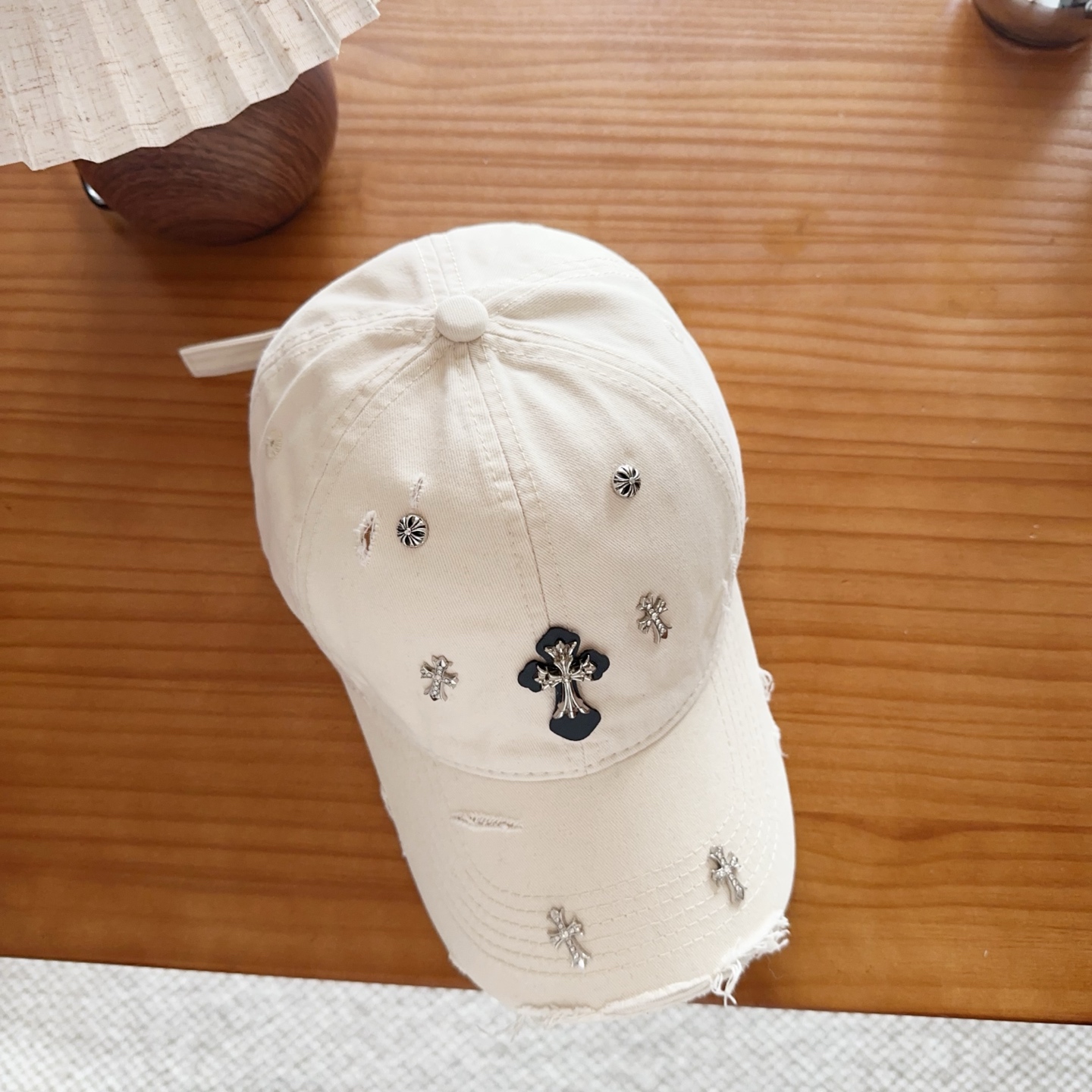 Chrome Hearts 克罗心💓早春韩版时尚复古拼色牛仔棒球帽🧢鸭舌帽