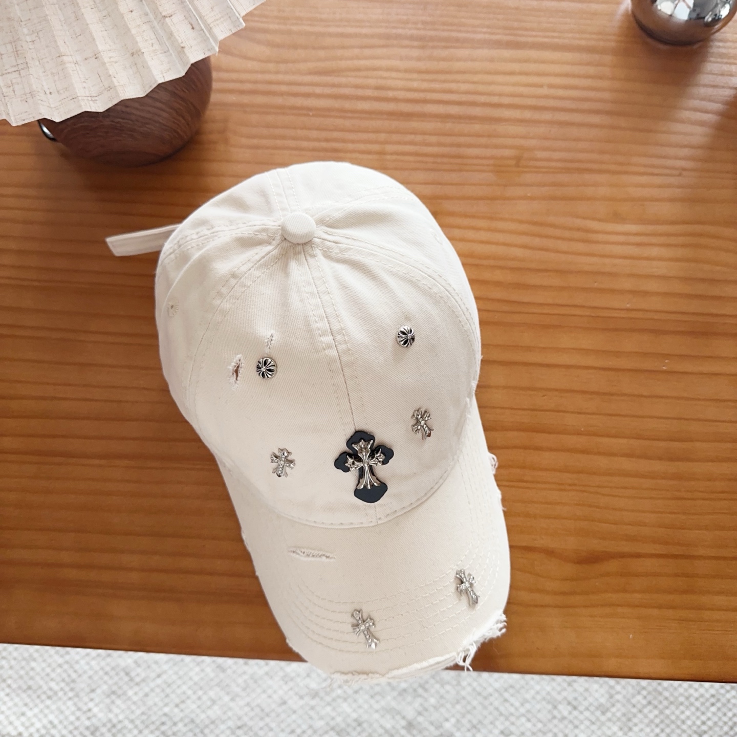 Chrome Hearts 克罗心💓早春韩版时尚复古拼色牛仔棒球帽🧢鸭舌帽