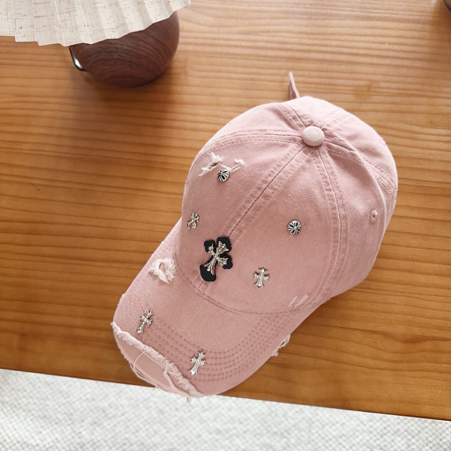 Chrome Hearts 克罗心💓早春韩版时尚复古拼色牛仔棒球帽🧢鸭舌帽