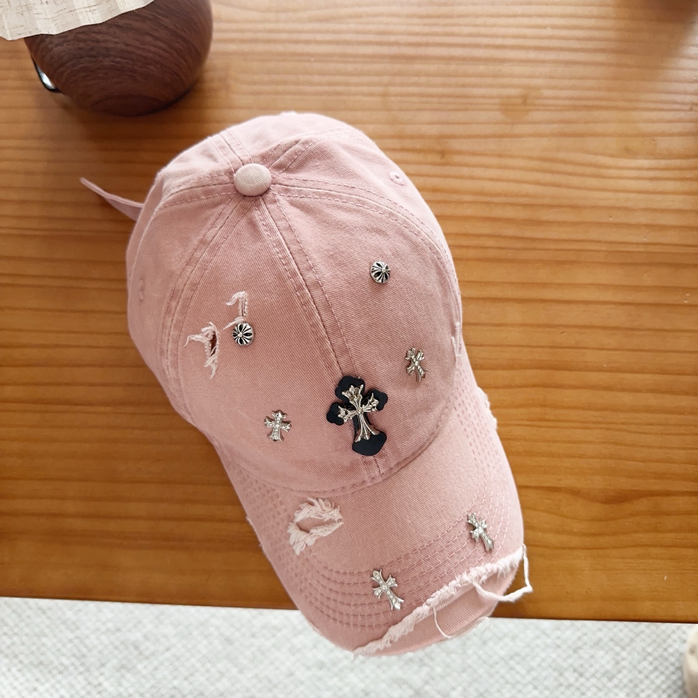 Chrome Hearts 克罗心💓早春韩版时尚复古拼色牛仔棒球帽🧢鸭舌帽