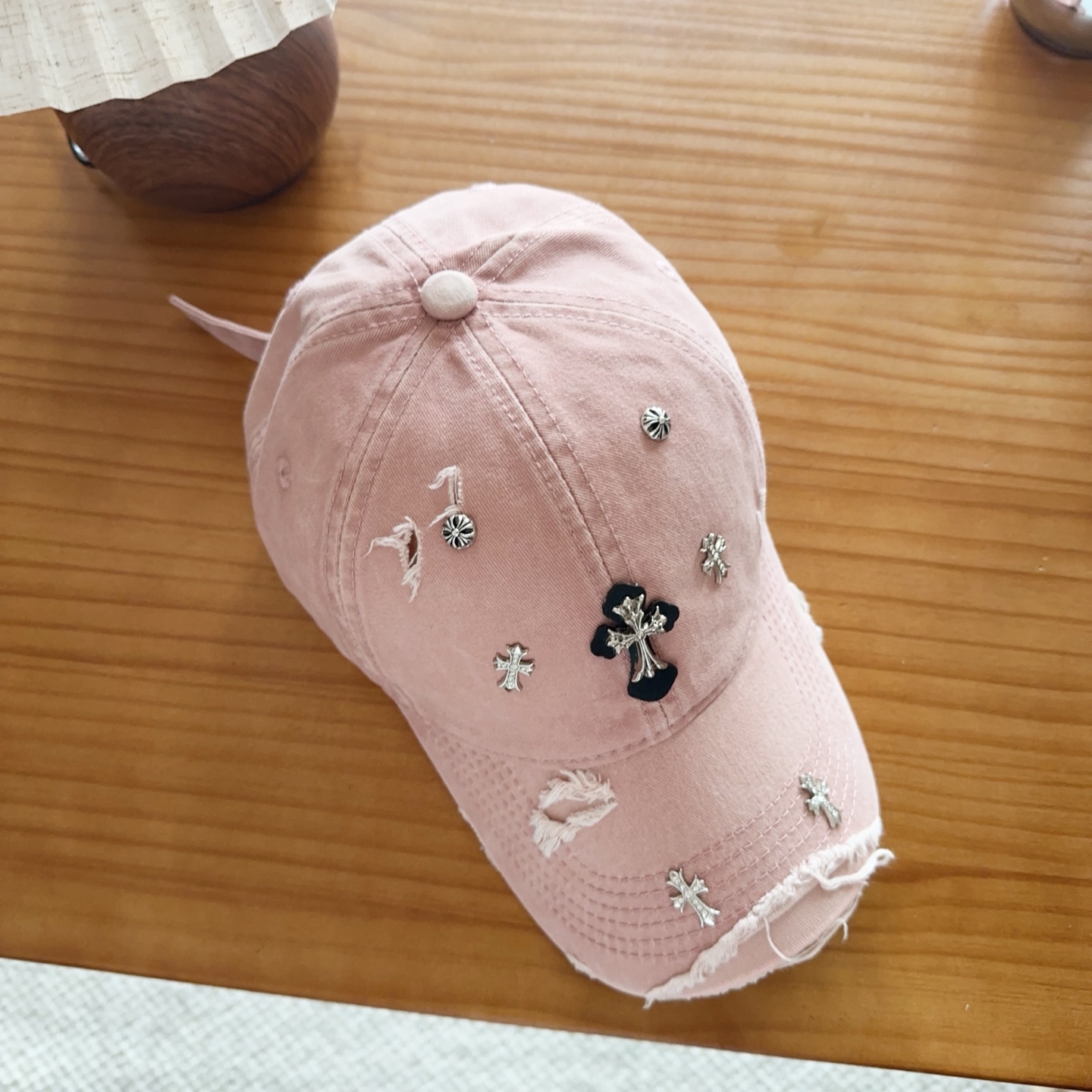 Chrome Hearts 克罗心💓早春韩版时尚复古拼色牛仔棒球帽🧢鸭舌帽