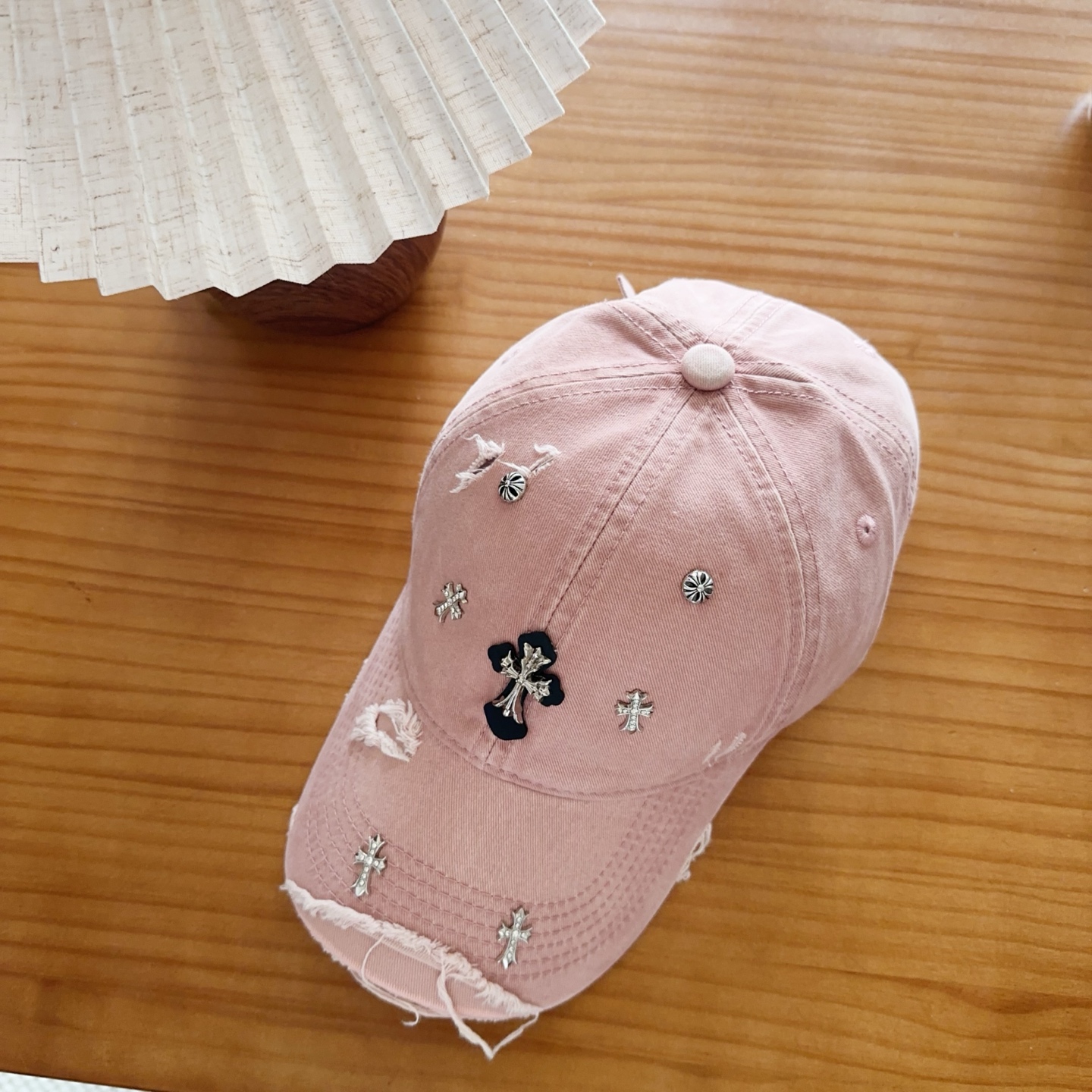 Chrome Hearts 克罗心💓早春韩版时尚复古拼色牛仔棒球帽🧢鸭舌帽