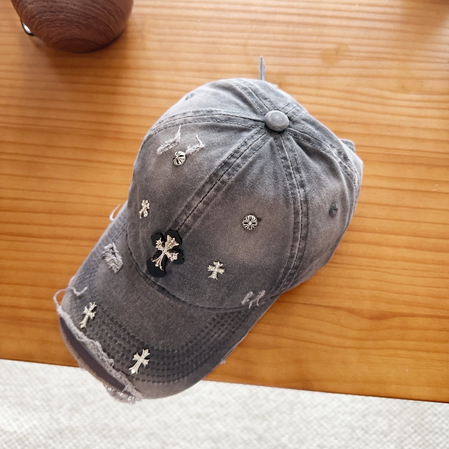Chrome Hearts 克罗心💓早春韩版时尚复古拼色牛仔棒球帽🧢鸭舌帽