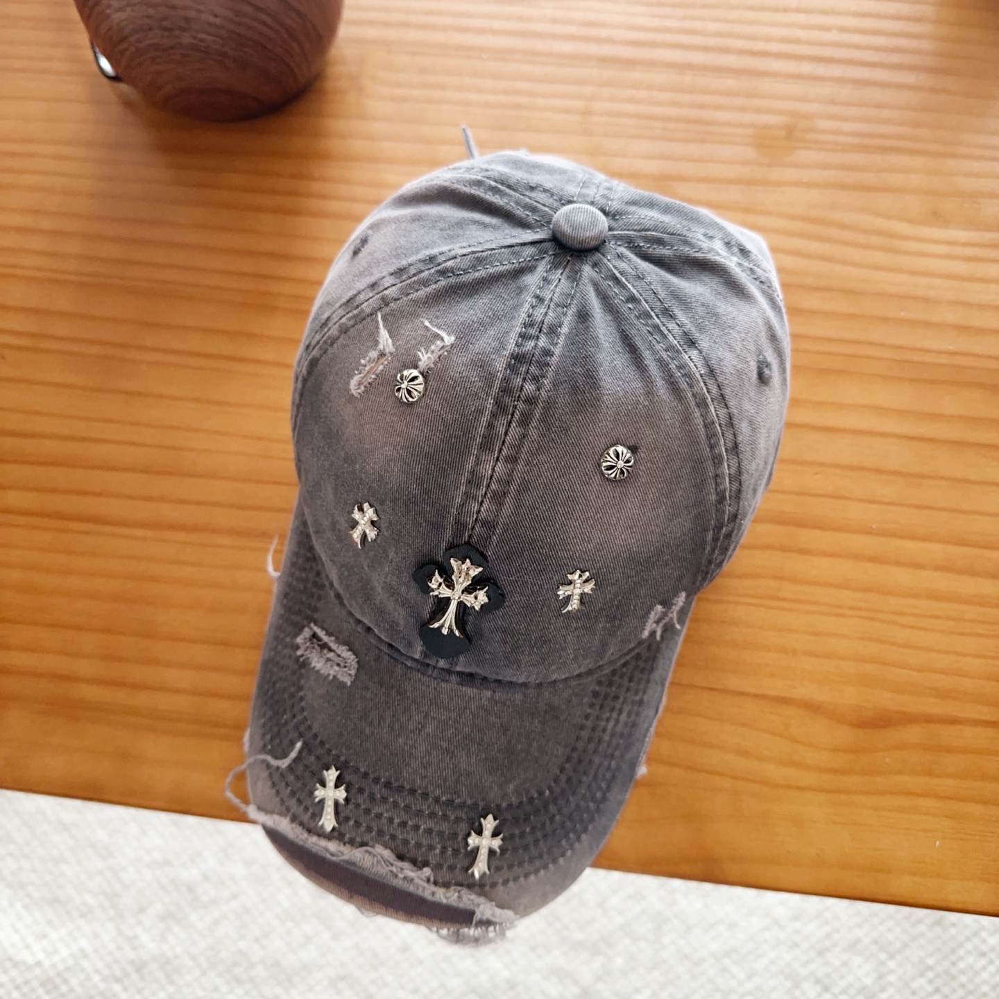 Chrome Hearts 克罗心💓早春韩版时尚复古拼色牛仔棒球帽🧢鸭舌帽