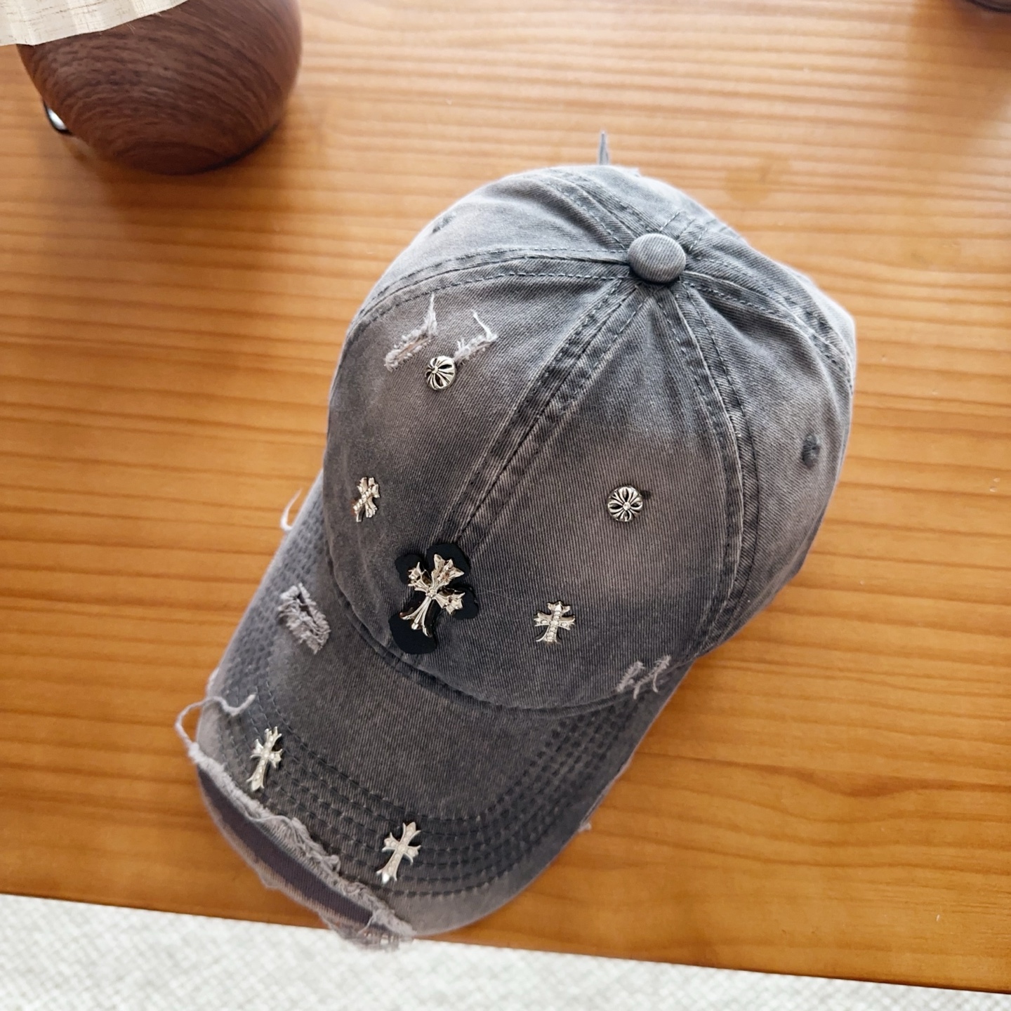Chrome Hearts 克罗心💓早春韩版时尚复古拼色牛仔棒球帽🧢鸭舌帽