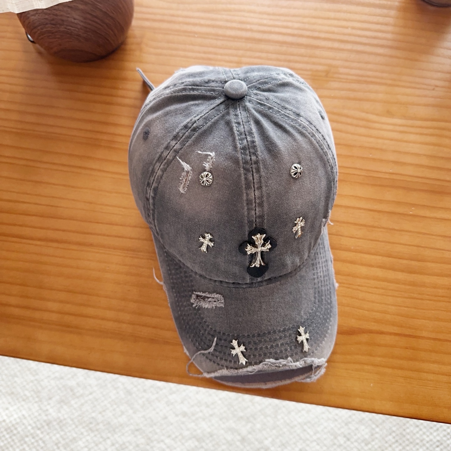 Chrome Hearts 克罗心💓早春韩版时尚复古拼色牛仔棒球帽🧢鸭舌帽